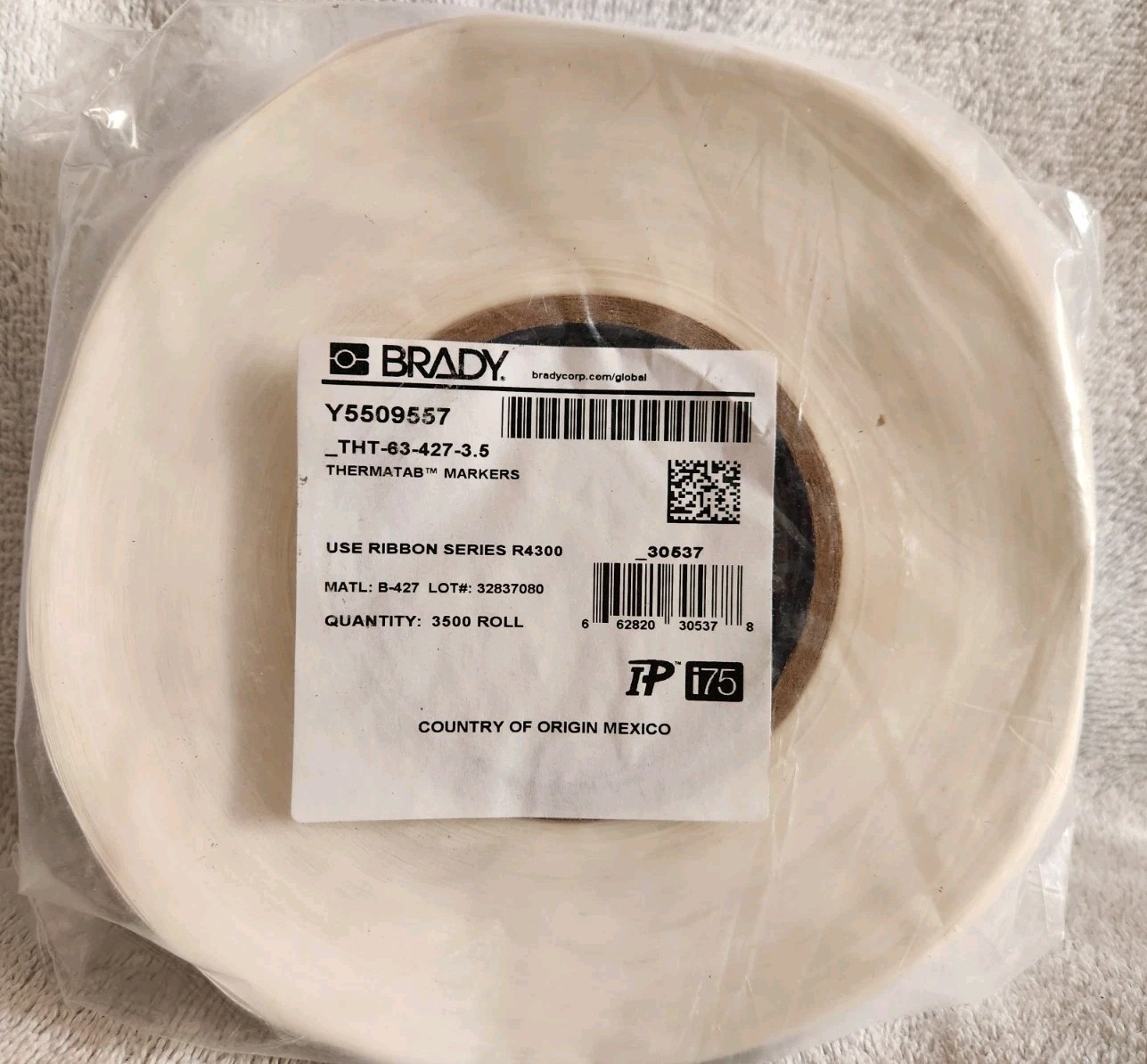 Brady THT-63-427-3.5 Self Laminating Wire Labels 3500/Roll Y5509557