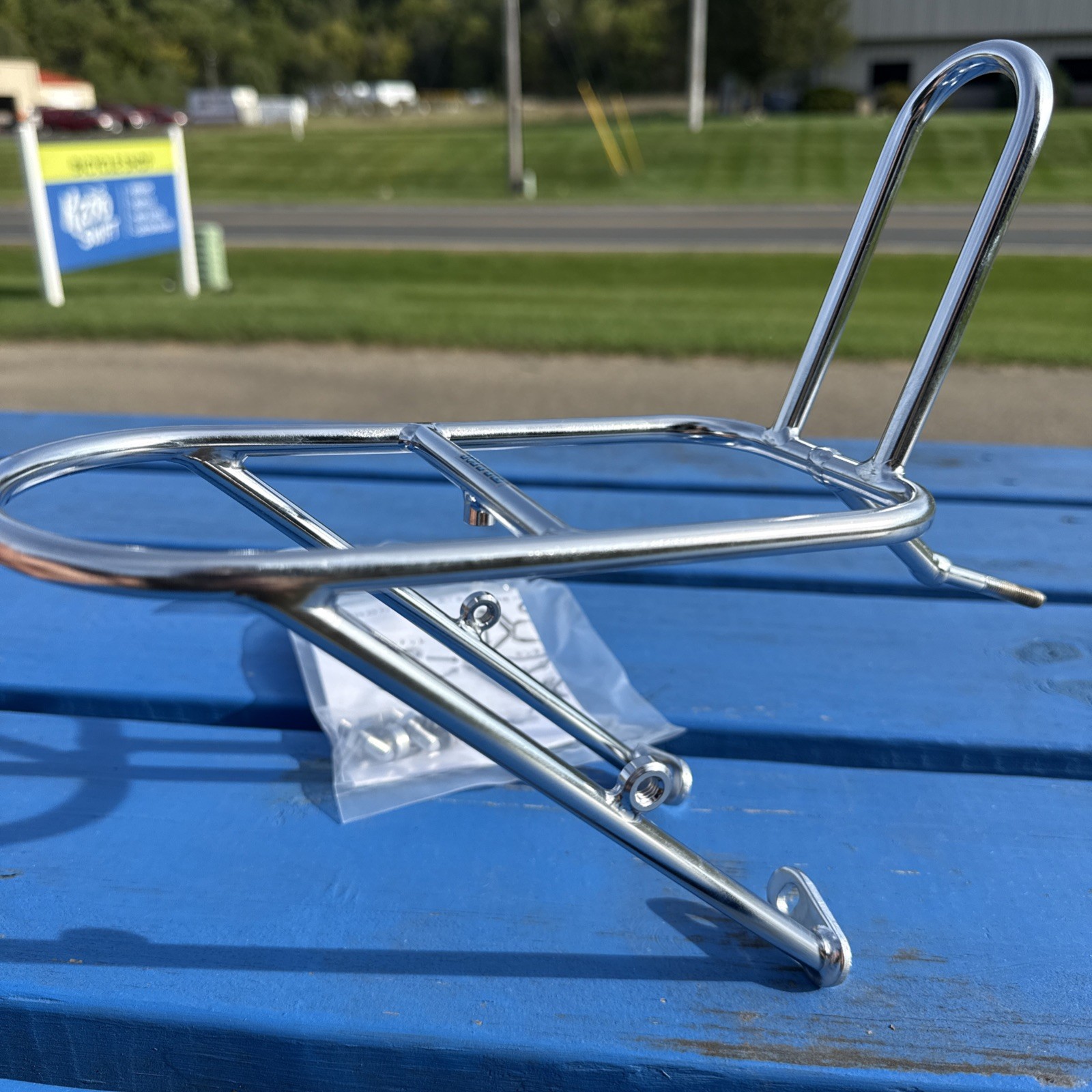 Nitto M12-2 Front Mount Bicycle Rack: Silver W/ Hardware, For Cantilever Brakes