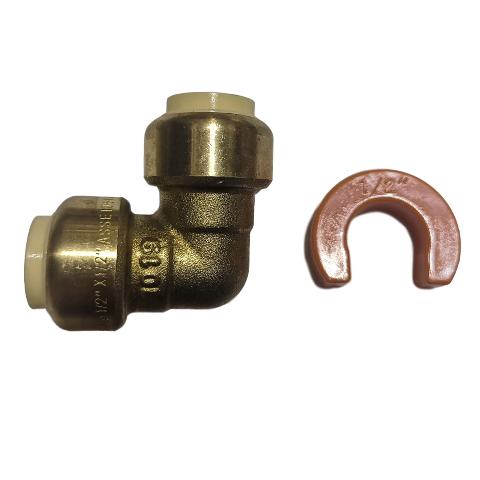 20) 1/2" Push-Fit Elbow with 1 Free Removing Clip, Lead Free