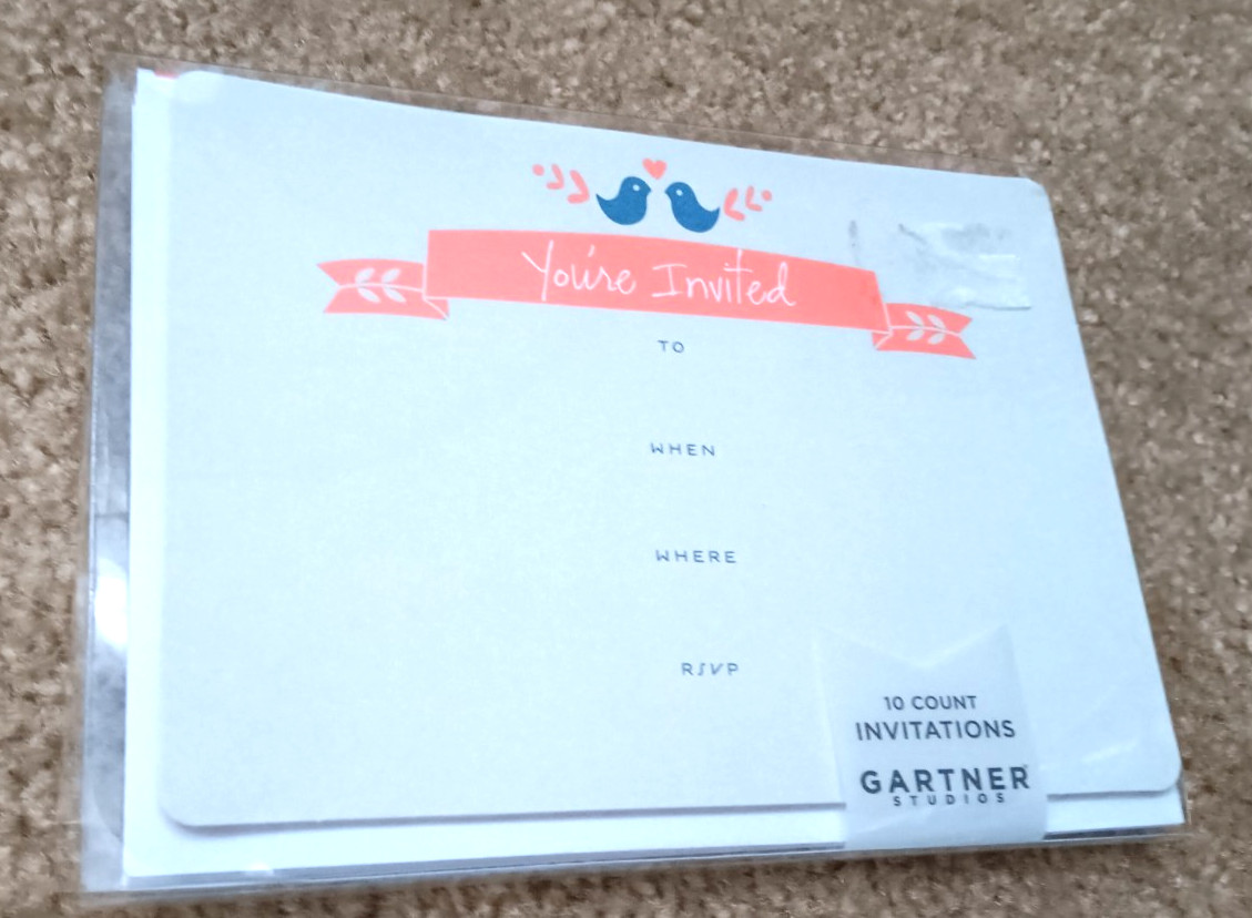 Party Supplies Invitations Lot Baby Shower Birthday Notecard Paper Serving Bowl