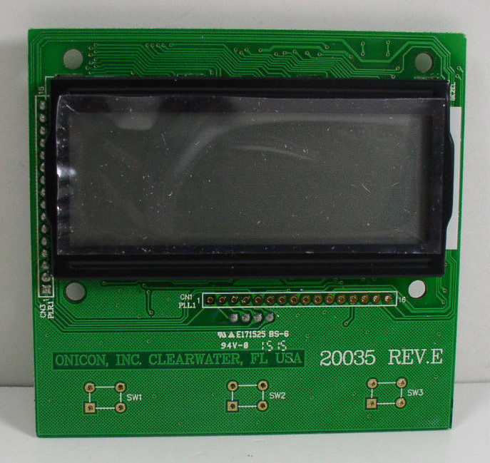 Onicon 20035 Rev. E Flow / BTU Meter LCD Valve Display Board