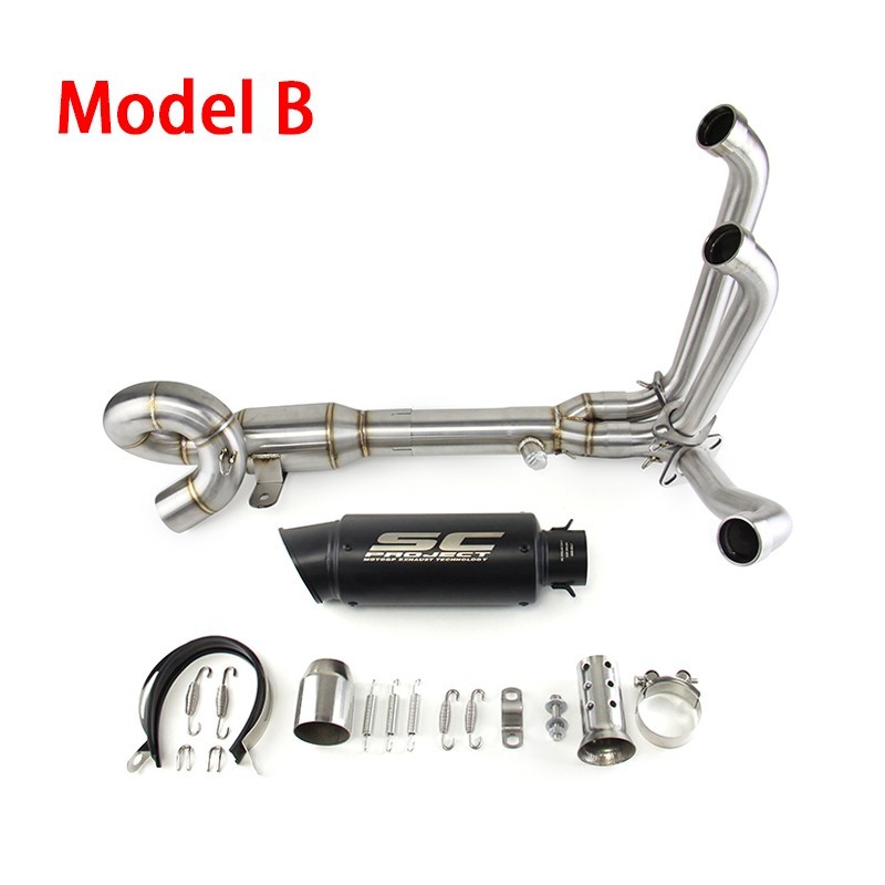 Full Exhaust System 675SS For CF-Moto 675SR 2024-2025 Header Pipe Black Mufflers
