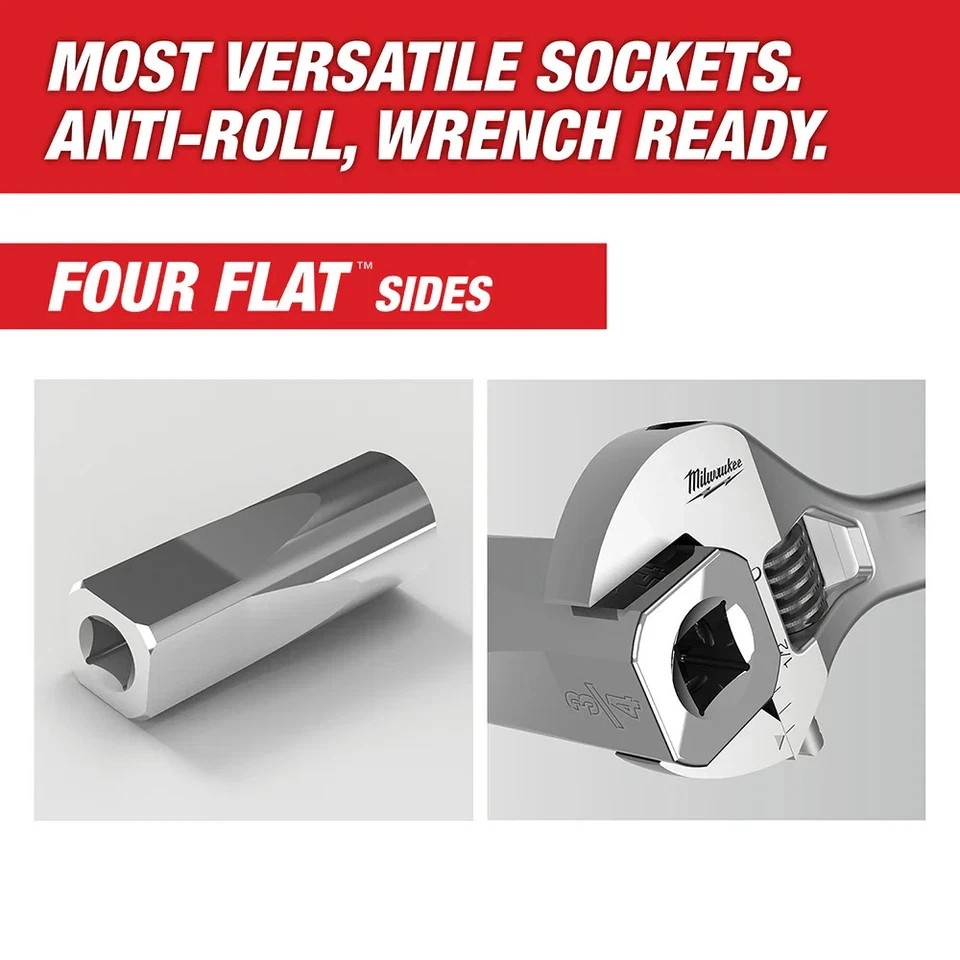 Milwaukee 48-22-9004 1/4-Inch Drive SAE and Metric Ratchet and Socket Set - 50pc