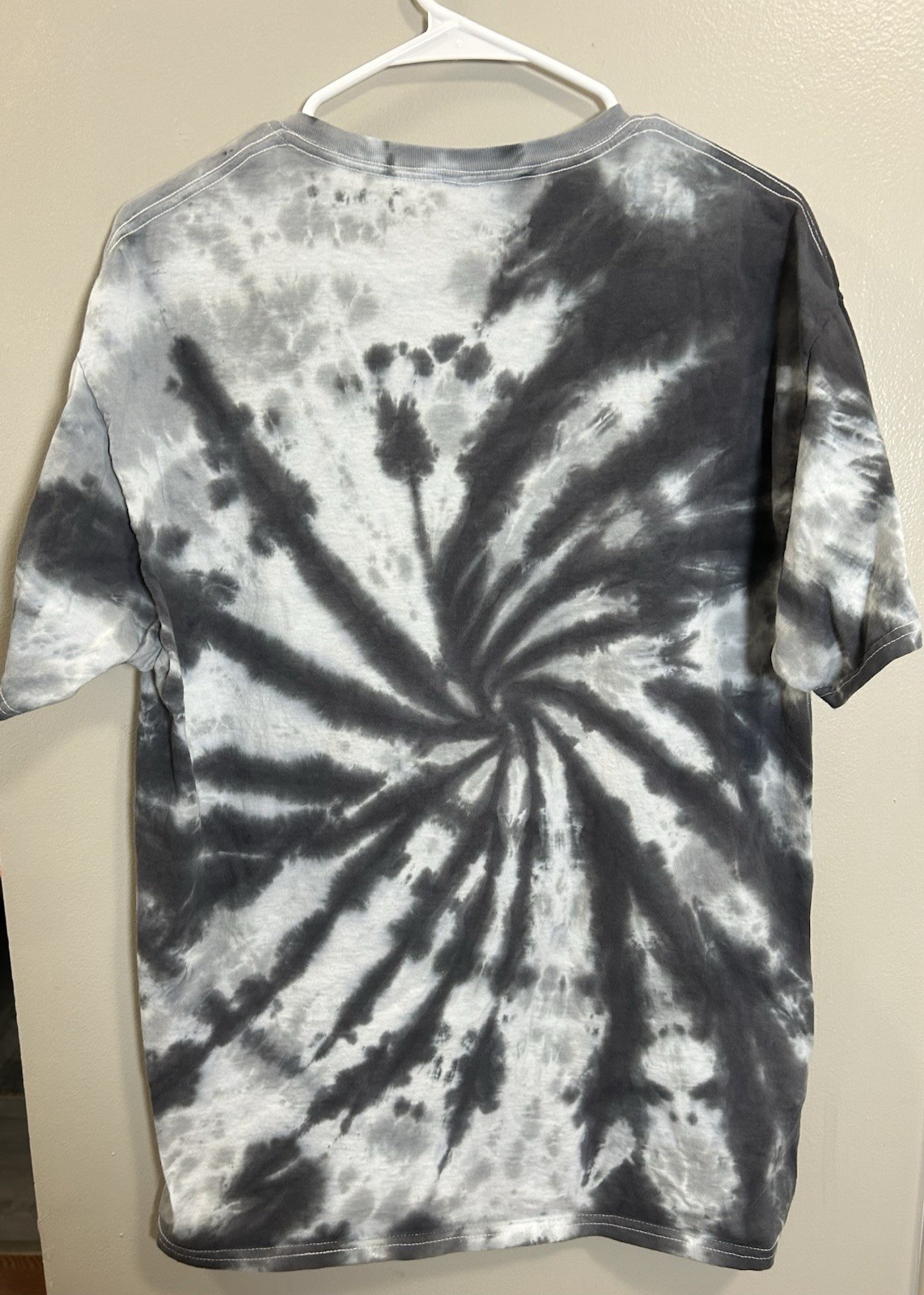 Poison Ride Like The Wind Large T-Shirt Unisex S/S Graphic Tie Dye Gray