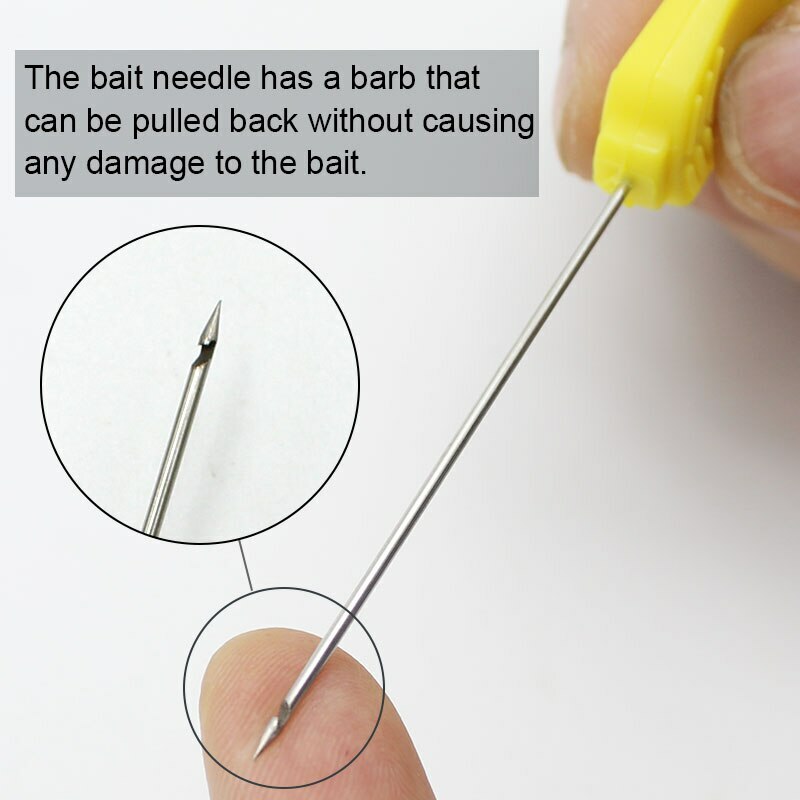 3PCS,SAFETY BARDED BAITING NEEDLE ,BOILIE, CARP FISHING , HAIR-RIG BOILIE TOOL