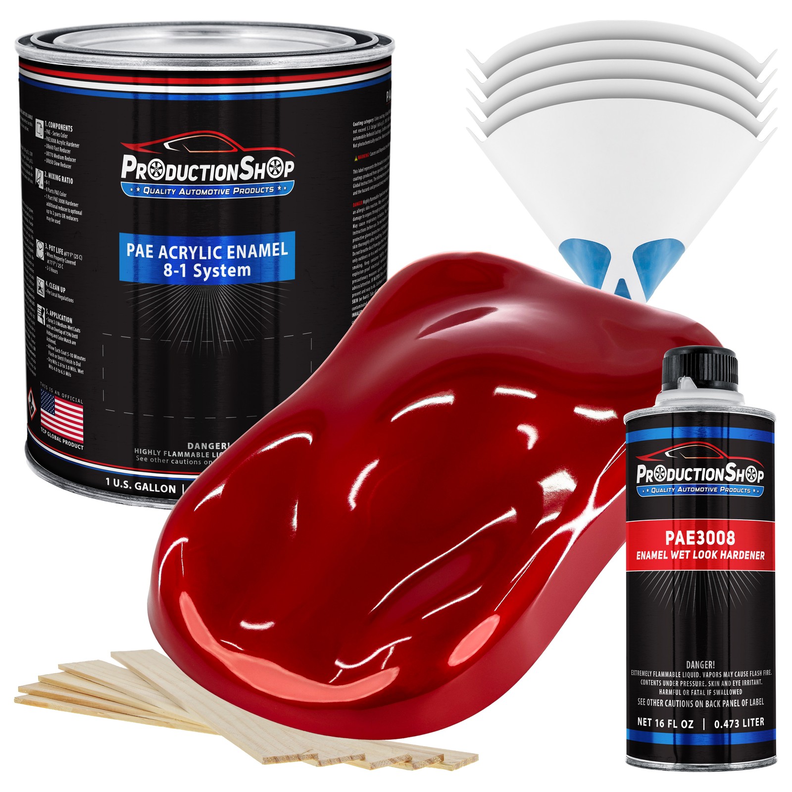 ProductionShop High Gloss Radiant Fire Red Pearl Acrylic Enamel Gallon Kit Paint