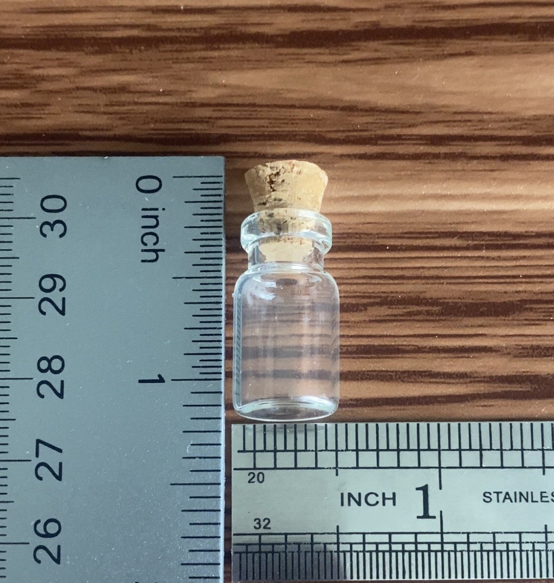 4 Pack of Small Empty Glass Corked Bottles