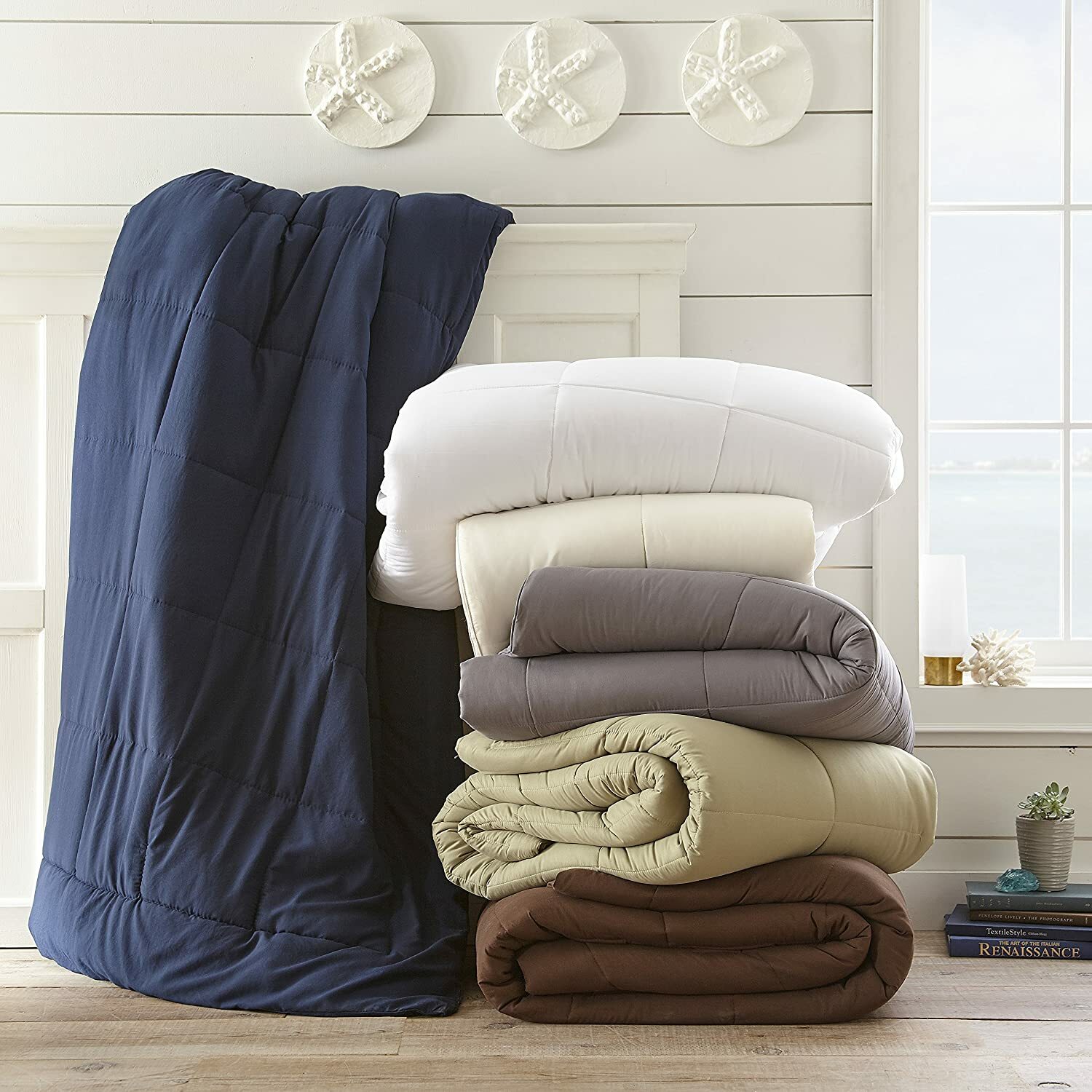 Ultra Soft Premium Reversible Bamboo Comforter, Warm, Many Colors, Queen King