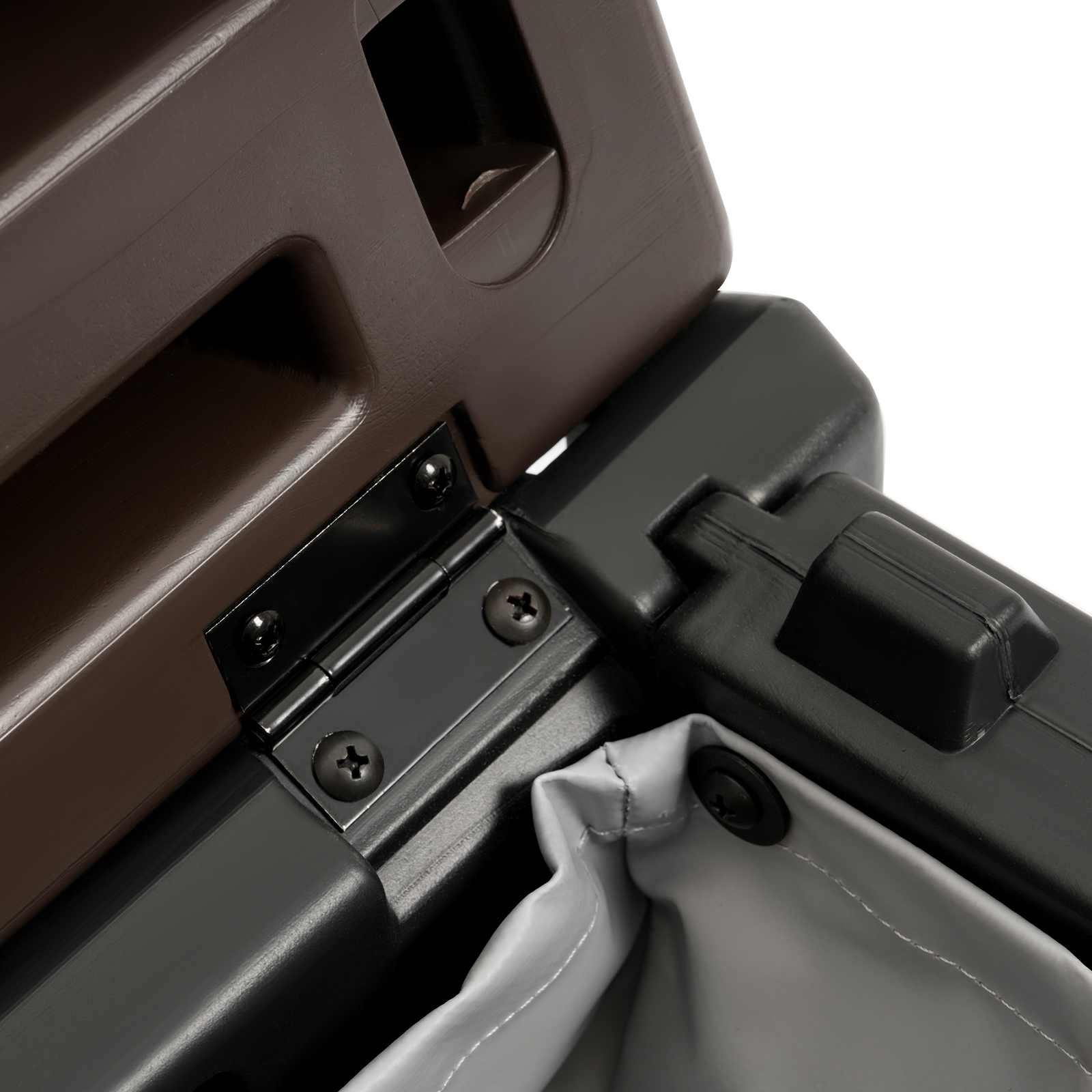 36'' Outdoor Hot Tub Steps with Storage, 2 Stairs Non-Slip Spa Steps Brown+Black