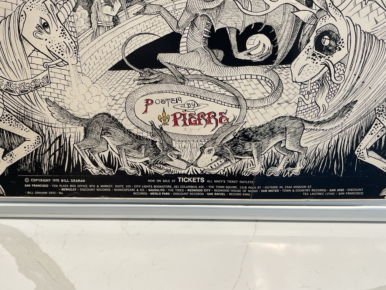 FLEETWOOD MAC STEPPENWOLF FILLMORE concert poster 1970 BILL GRAHAM 21x28 BG270