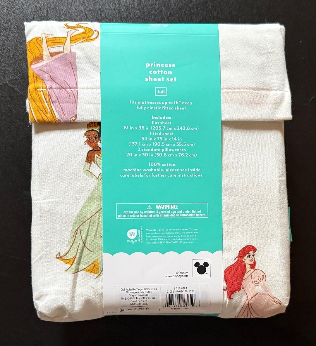 NEW! Full PRINCESS Characters Kids' Sheet SET!! DISNEY Collection by Pillowfort!