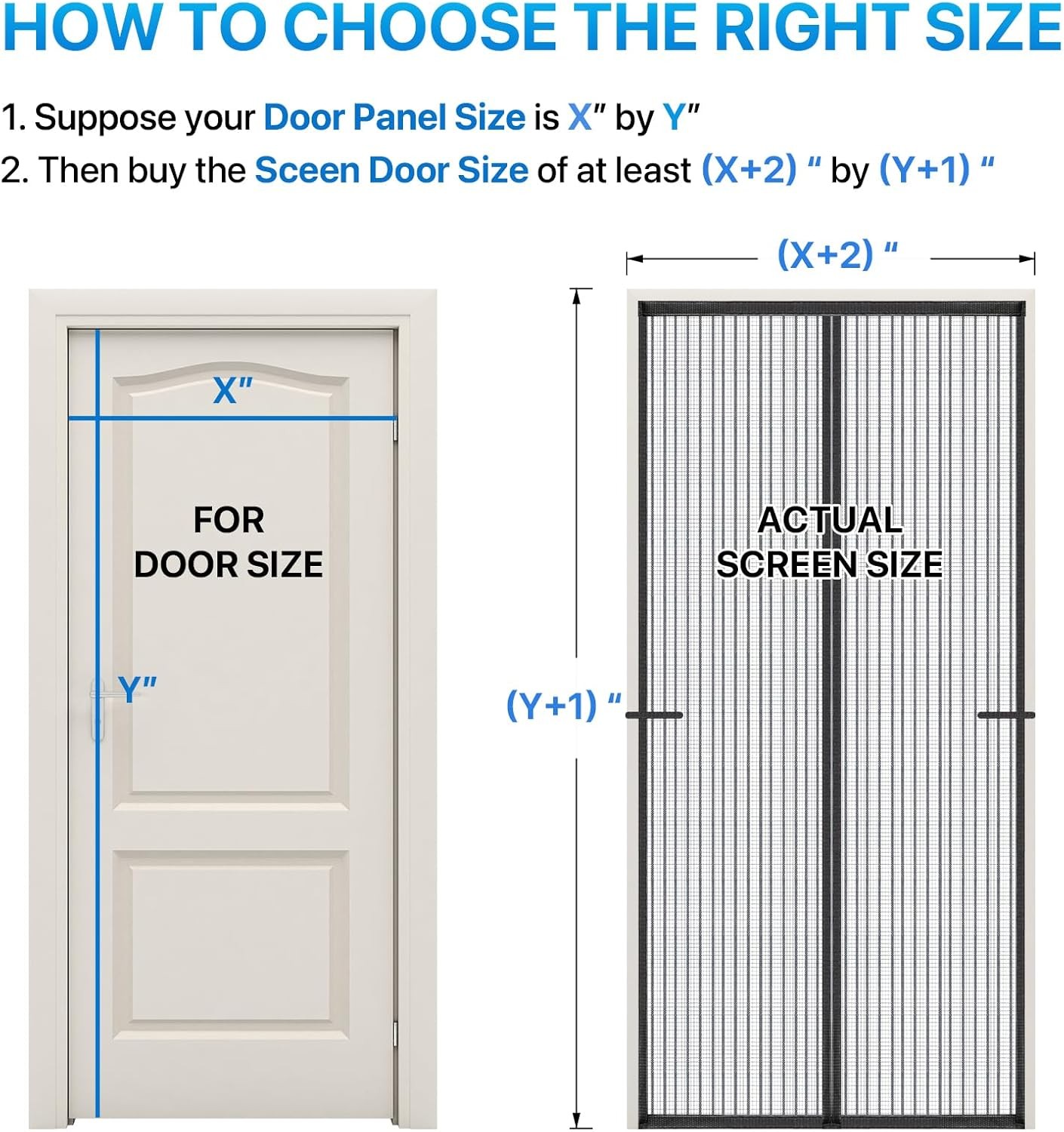 Heavy Duty Door Screen Magnetic Closure, LOVIGA Thickened Fiberglass Screen Door