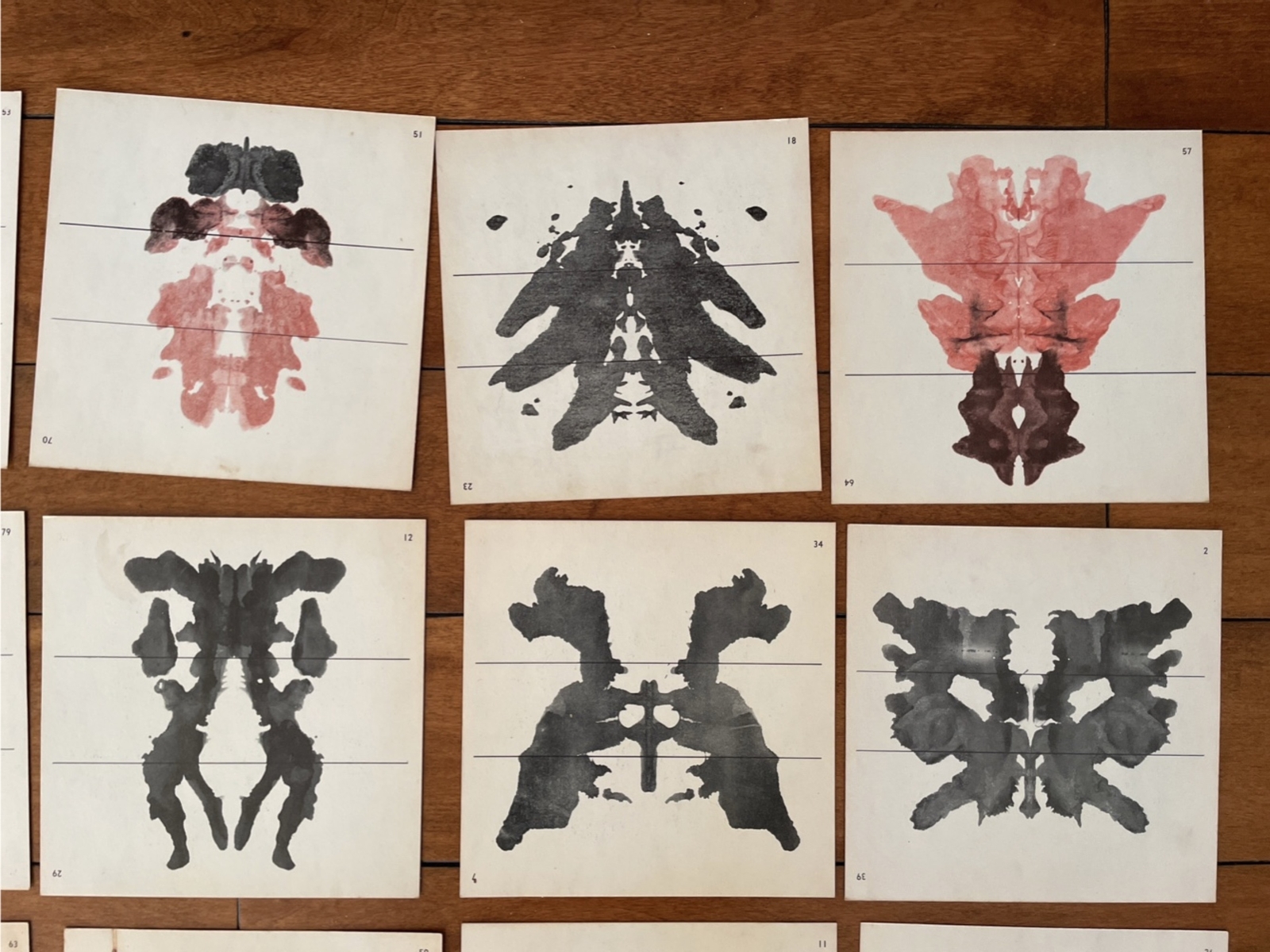 Vintage Set of 20 Rorschach Test