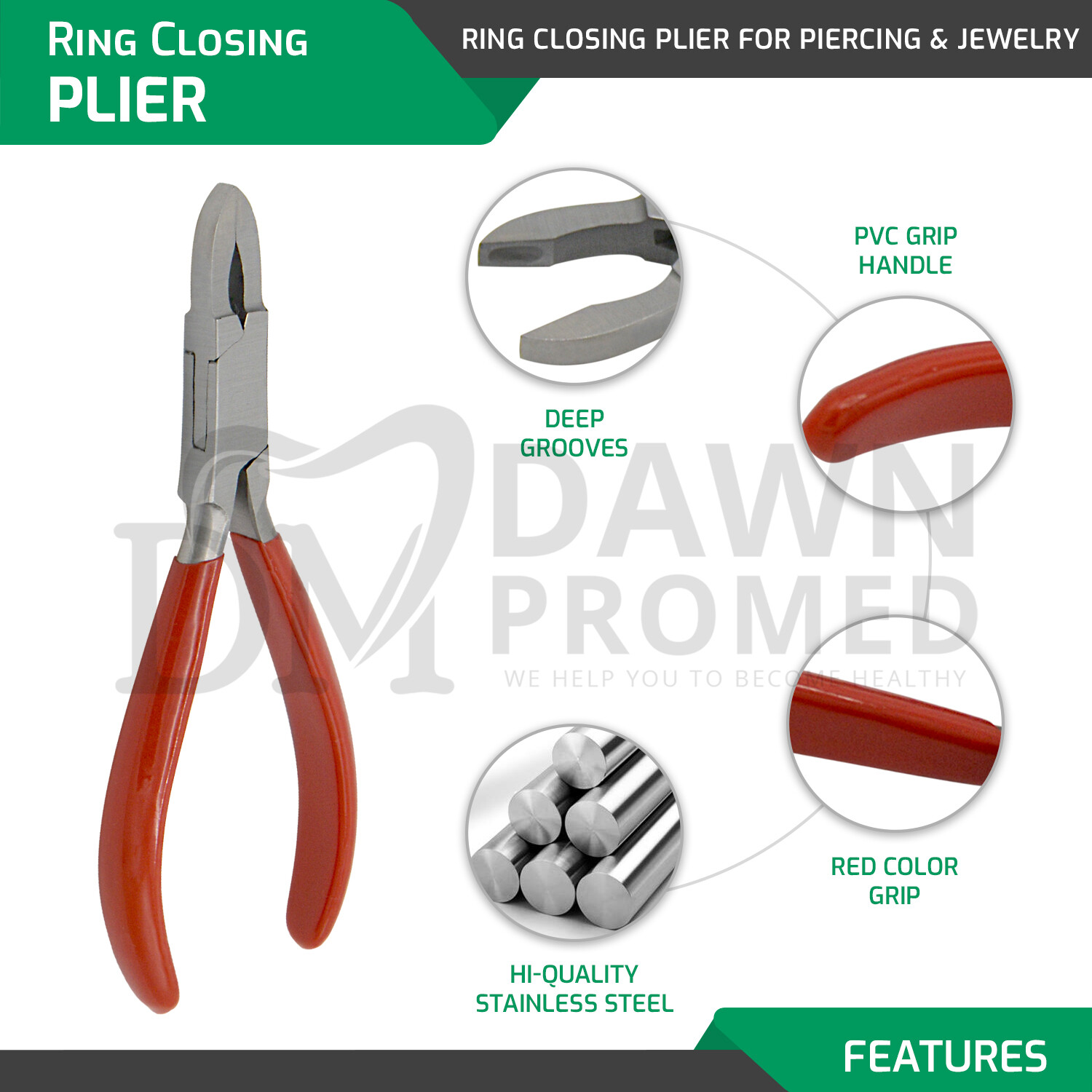 7 Body Piercing Instruments Kit Tools Penington Sponge Forceps, Skin Jewelry set