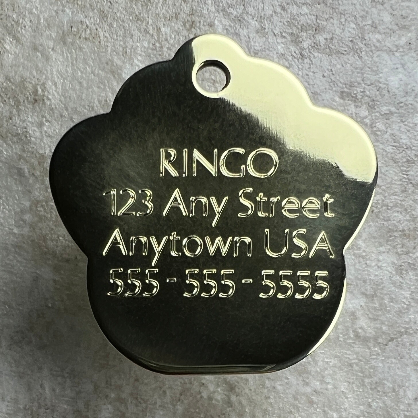 Custom Engraved Dog Tags Personalized Dog Collar Pet Tags Engraved ID BRASS PAW