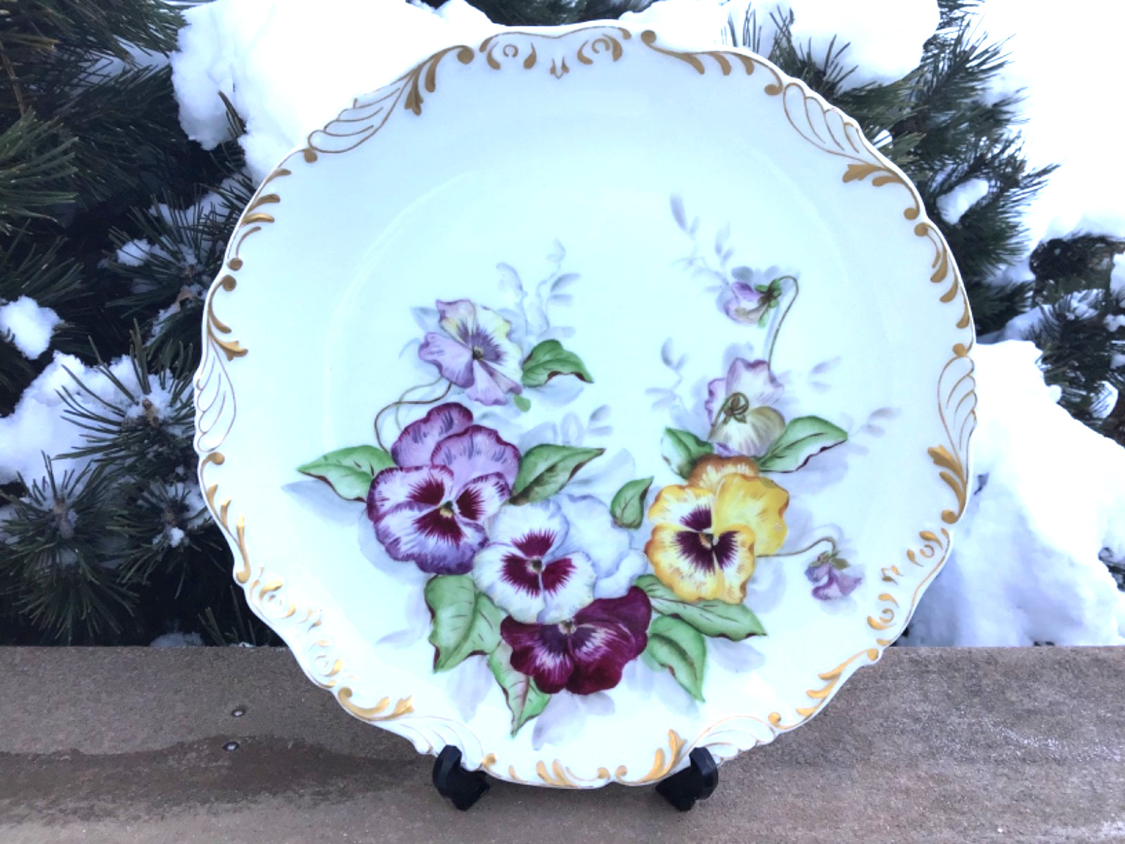 Limoges France hand painted charger Tressemanes & Vogt 1880s-Early 1900s