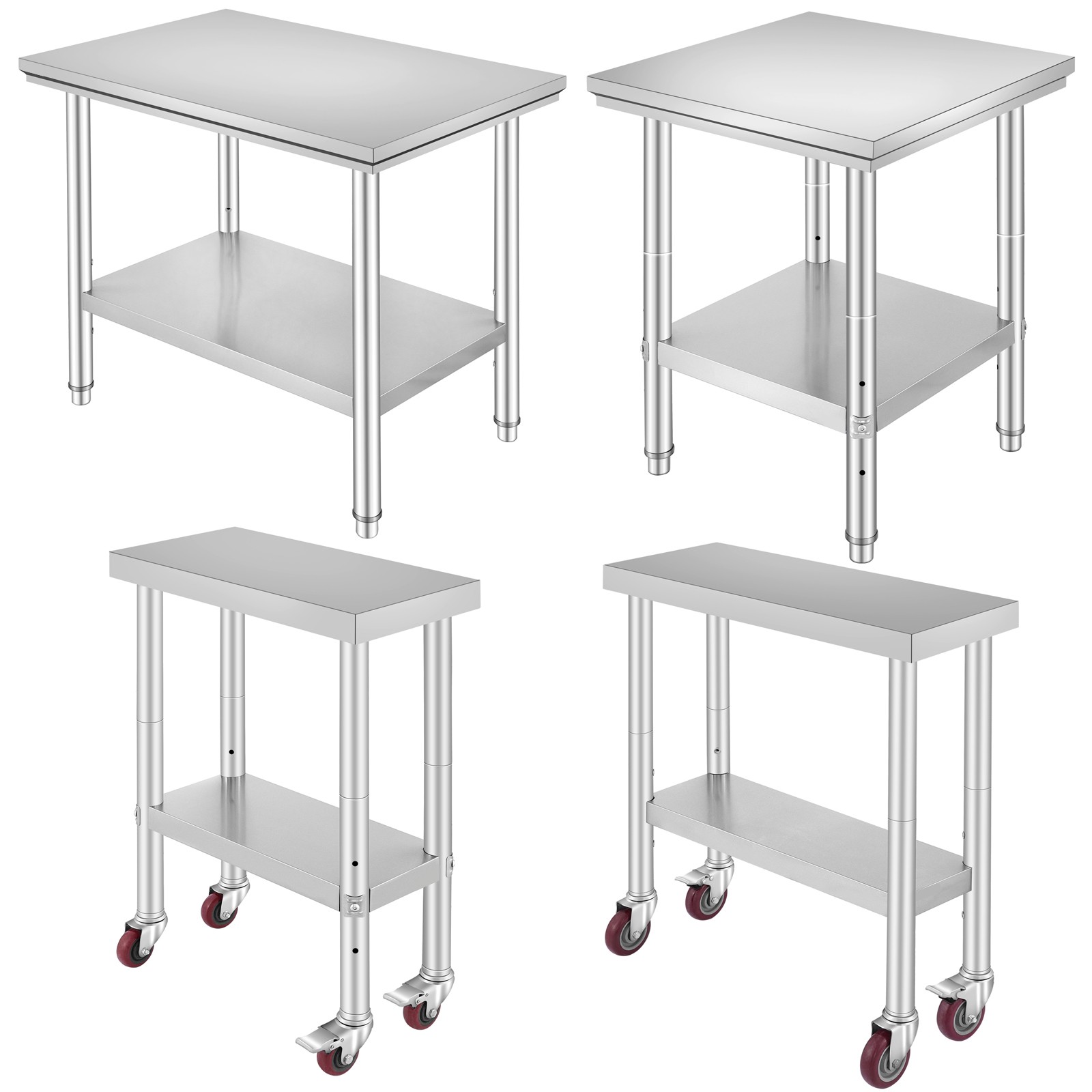 Uimoso 11 Style Stainless Steel Work Prep Table Station Commercial Kitchen