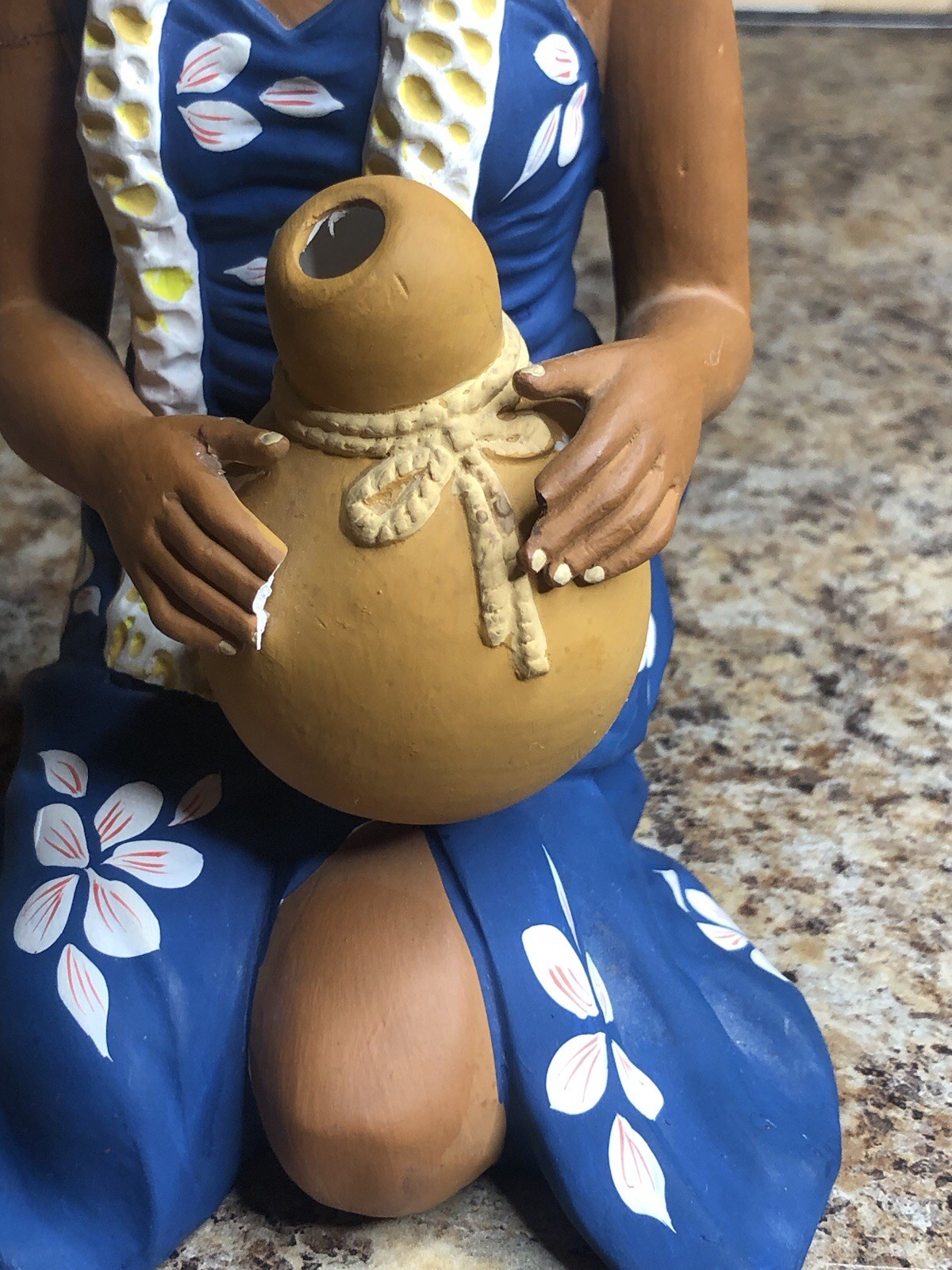 Very Rare 1950’s Hakata Urasaki Hawaii Hula Doll With IPU Made In Japan Damaged