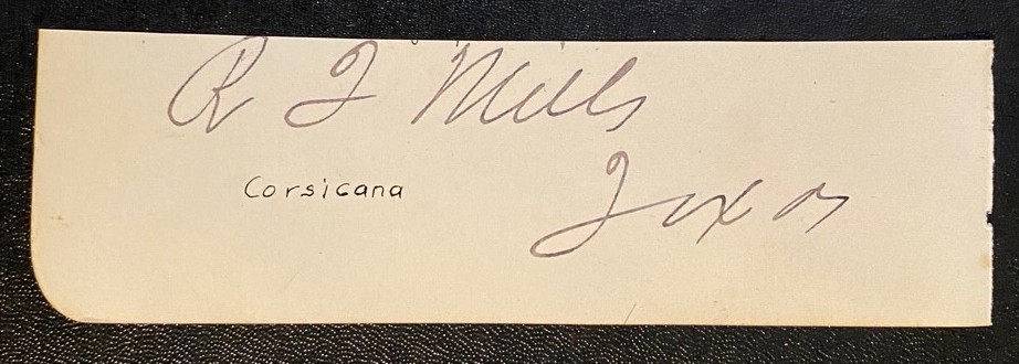 Confederate Vice President Alexander H. Stephens & Col. Mills Signatures