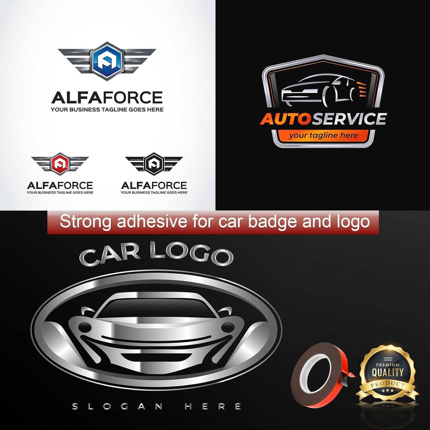 Car Molding Emblem Tape Automotive Double Sided Heavy Duty Extreme Super Strong