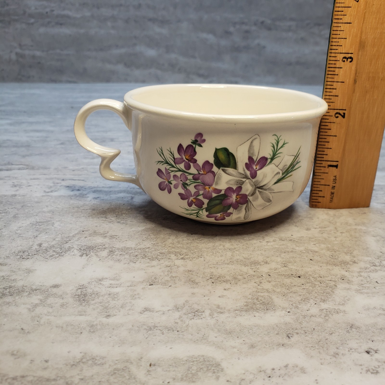 Floral Teacup and Teapot Set with Unique Handle