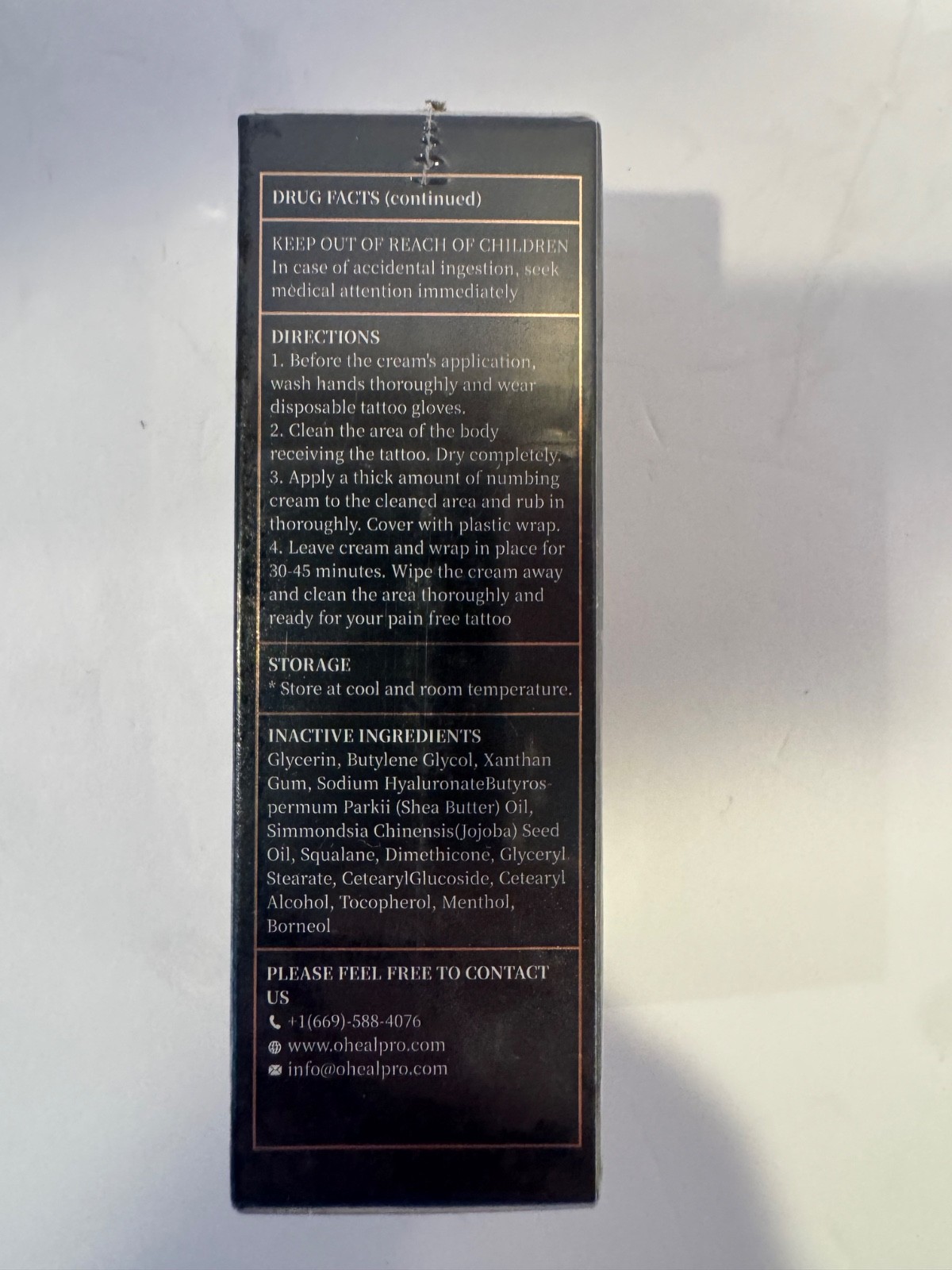 OHeal Tattoo Soothing Cream - Lasts Up To 5 Hours - 1.7 fl oz