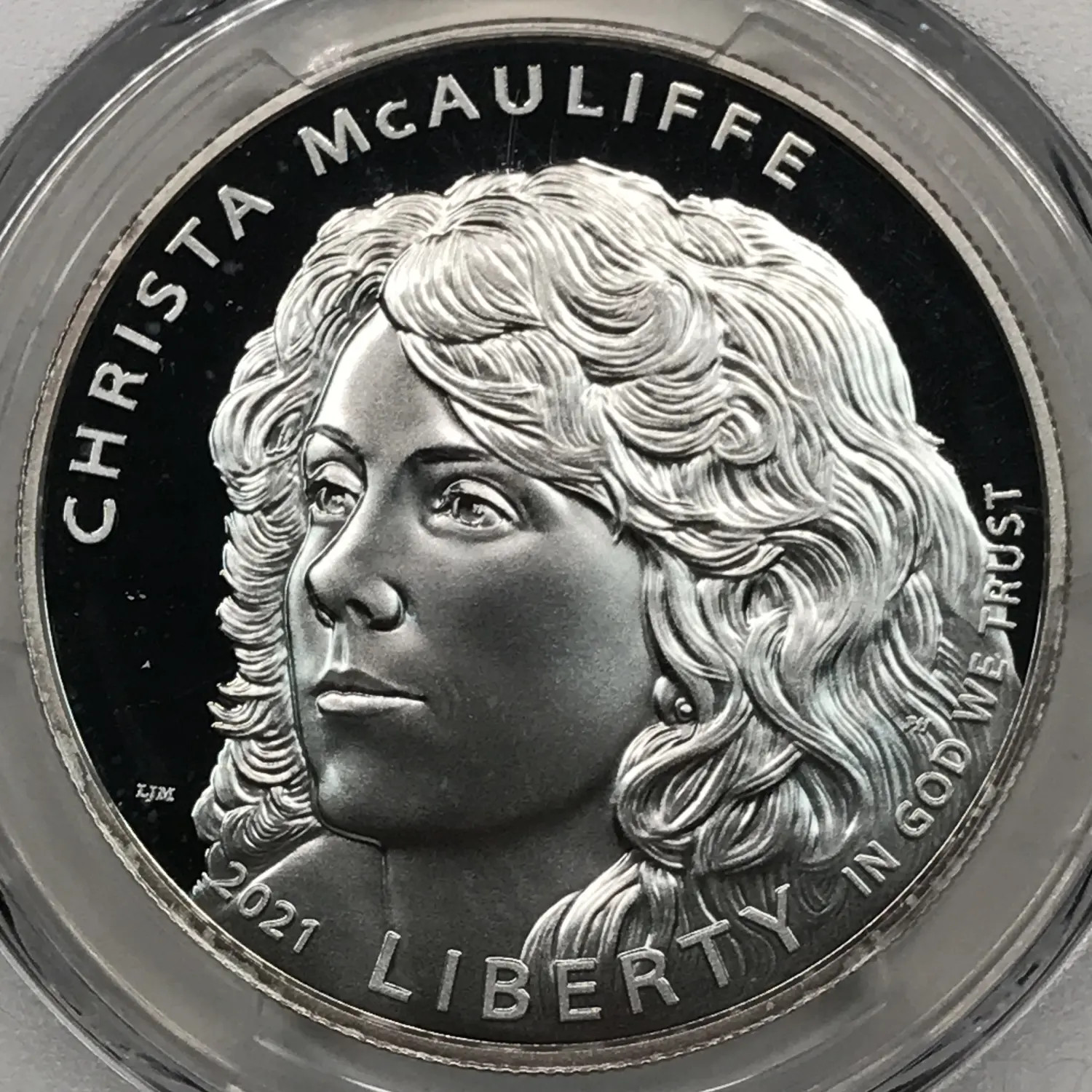 2021 P Christa McAuliffe Silver Dollar PCGS PR-70 DCAM First Strike (spots)