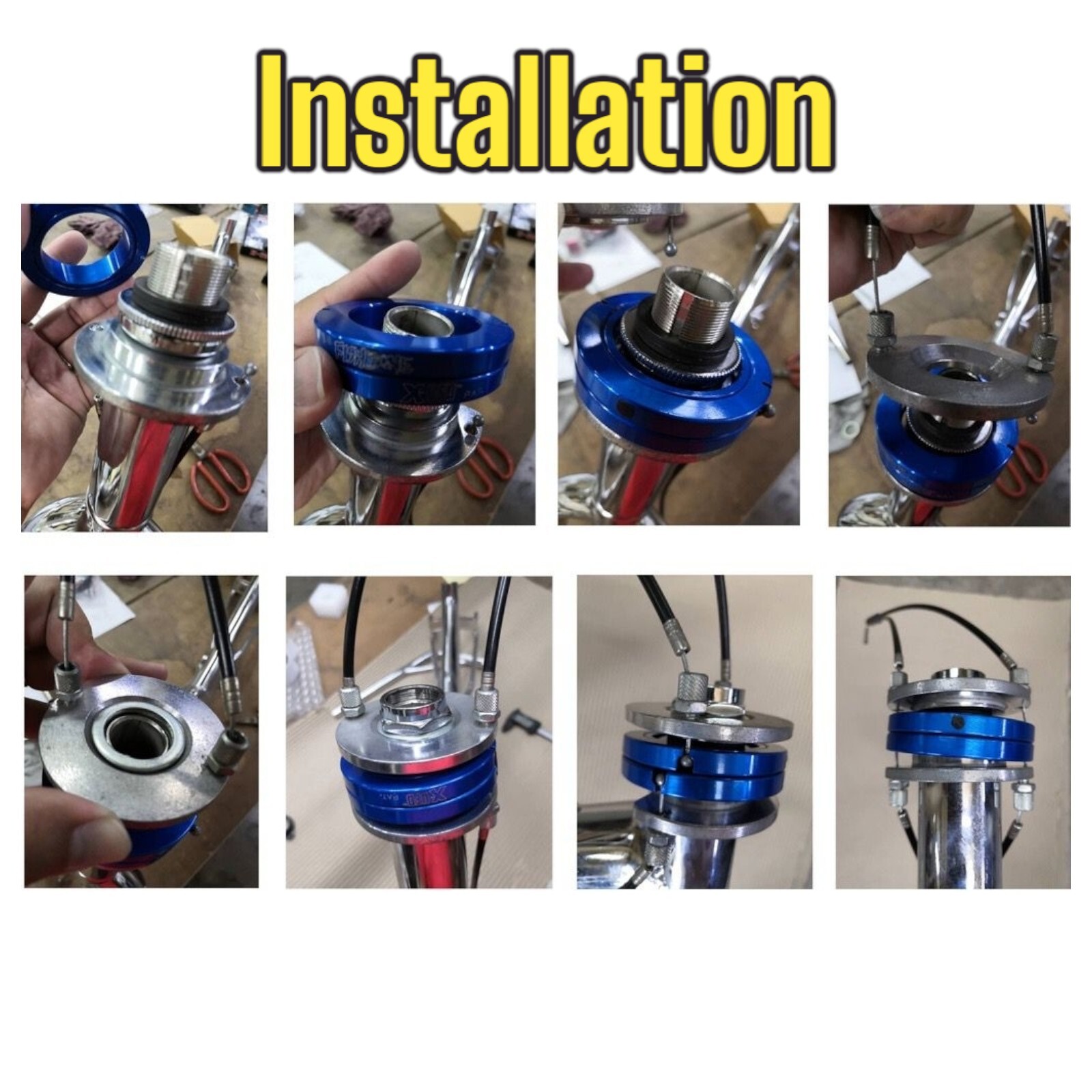 BMX Gyro Rotor System Fishbone X-UFO Old school Style 1" & 1 1/8" Size