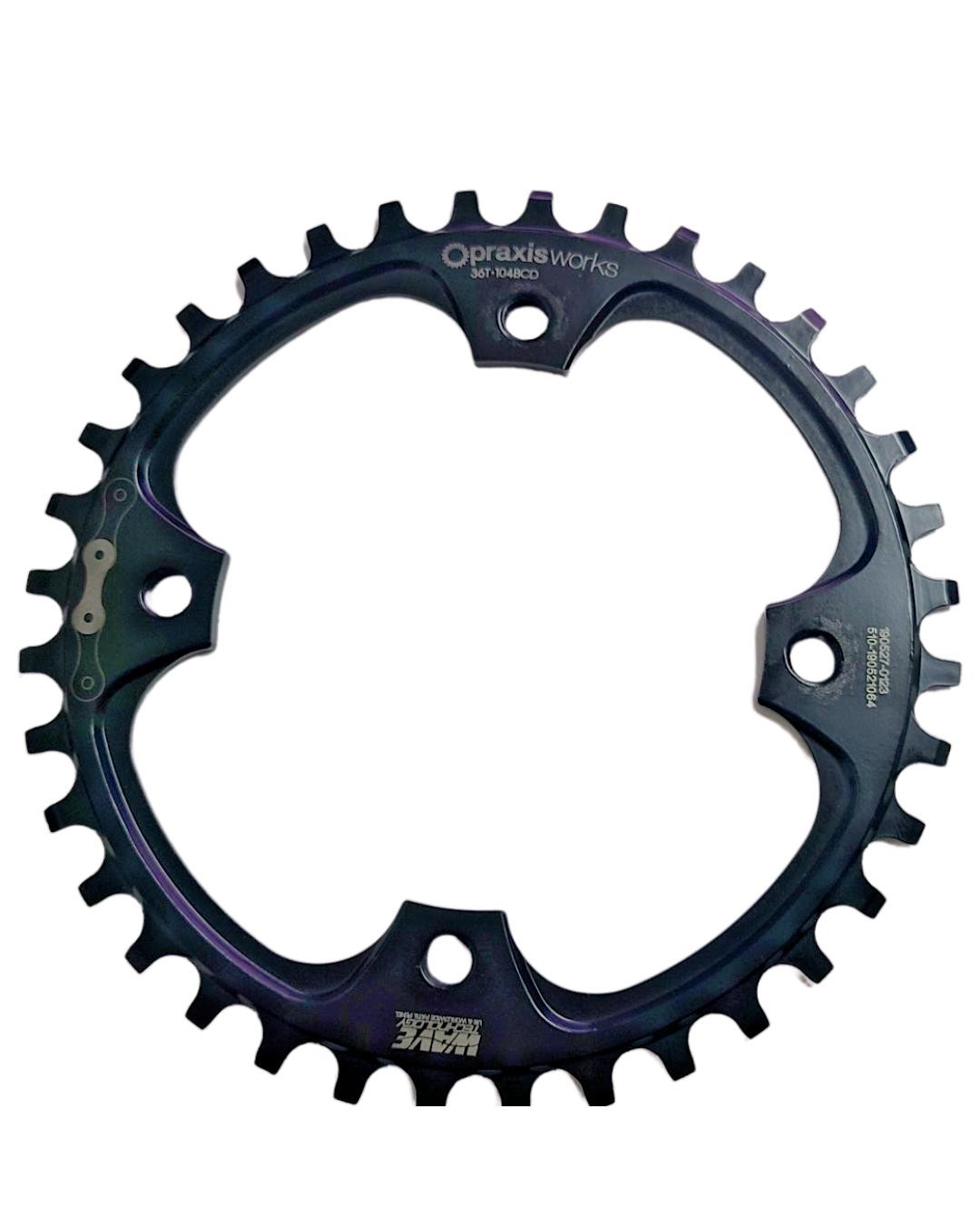 Praxis Works Wave Ebike 36T 10 -12 speed Chainring 104BCD  Motor  Narrow wide