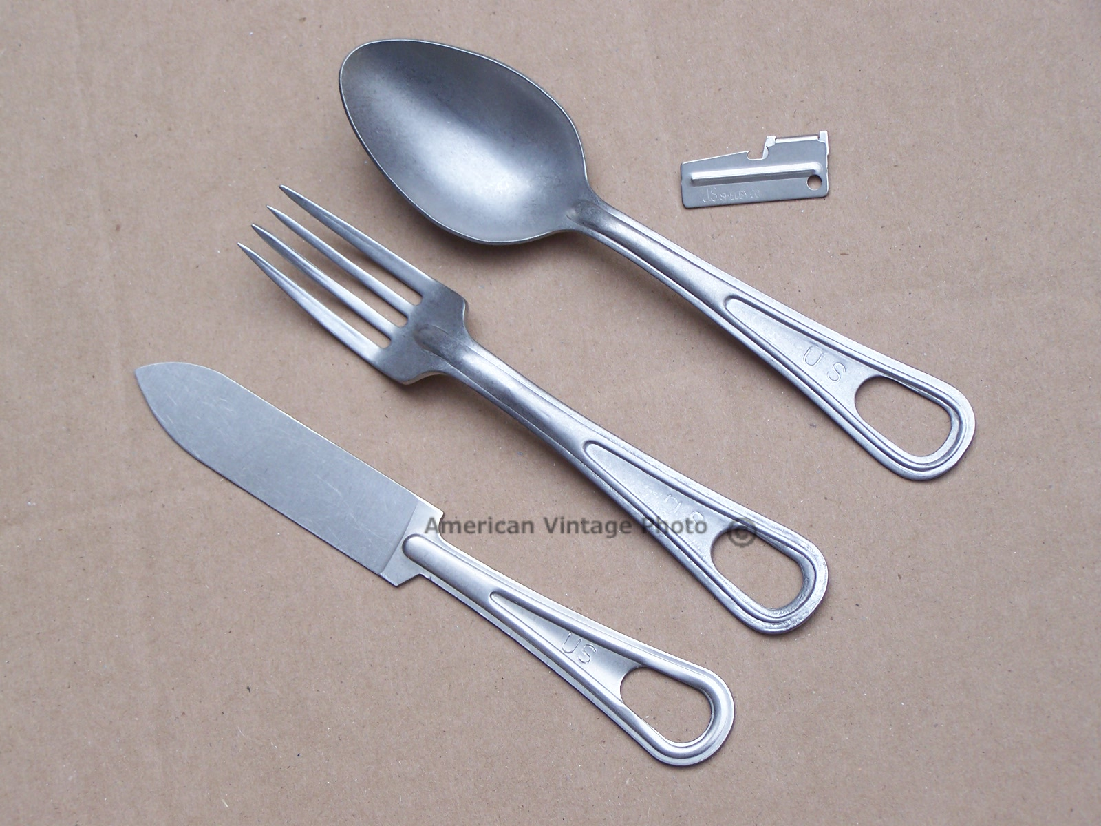 Spoon Knife Fork Utensil SKOCO Utica f Ration Kit Military Camping + Shelby P38
