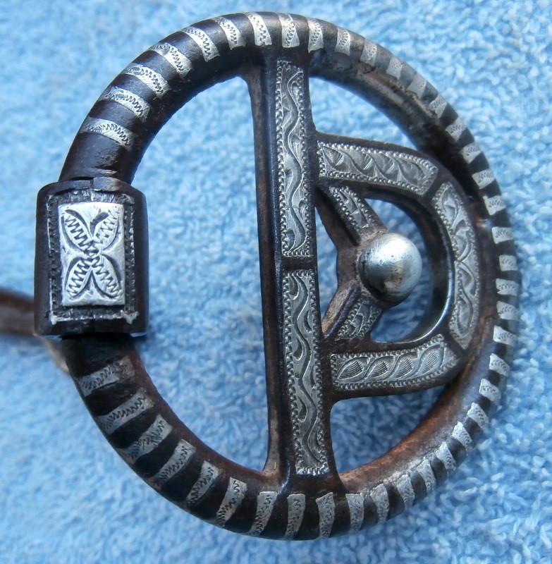 Vintage Sweet Iron Inlaid Sterling Silver Stripe Rings Horse Colt Training Bit