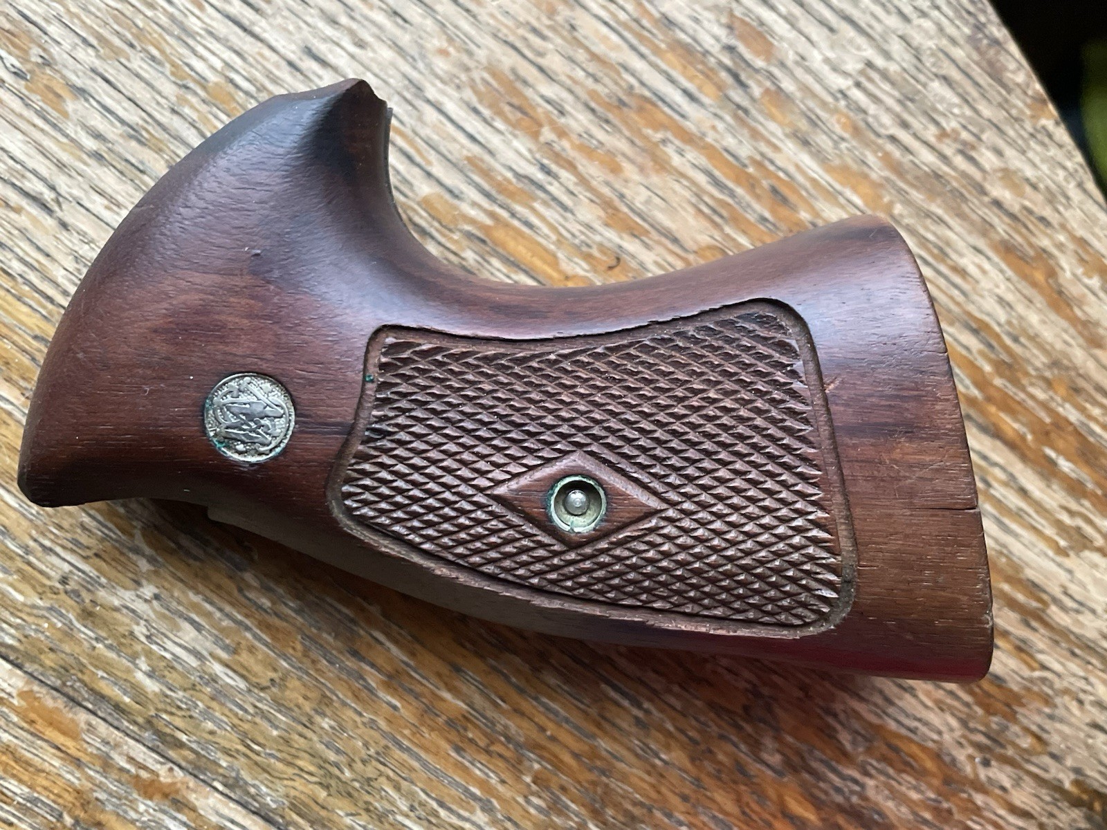 Vtg Smith & Wesson Early N Frame Square Butt Diamond Target Factory Grip