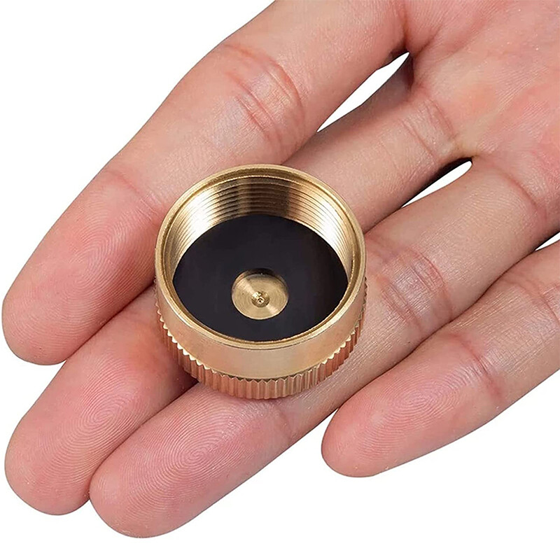 12PCS Solid Brass Propane Bottle Caps Suitable for All 1LB Gas Refill Tank Valve