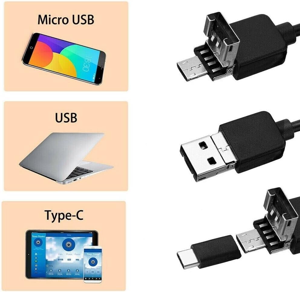 LED Ear Endoscope HD Otoscope Ear Wax Removal Cleaner Tool Camera Kit