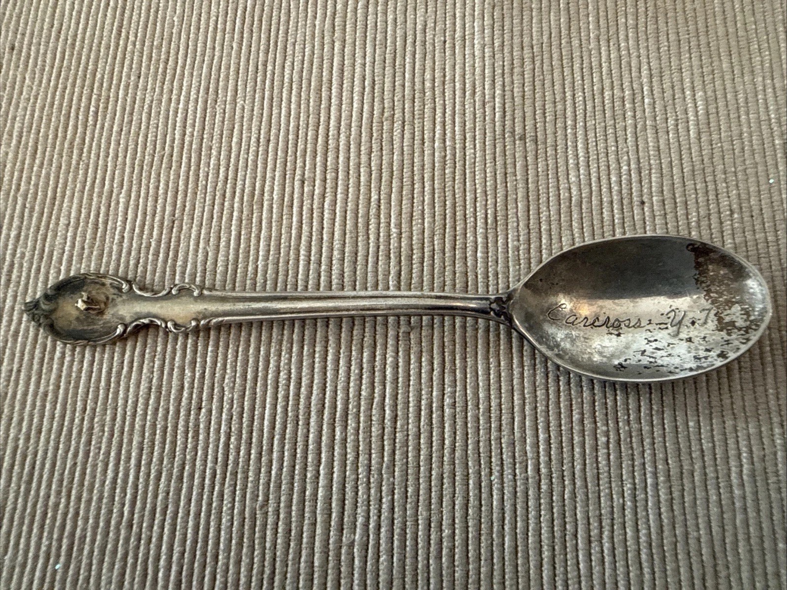 Carcross Y T (Yukon Territory) Gold Nugget Silver Plated Spoon