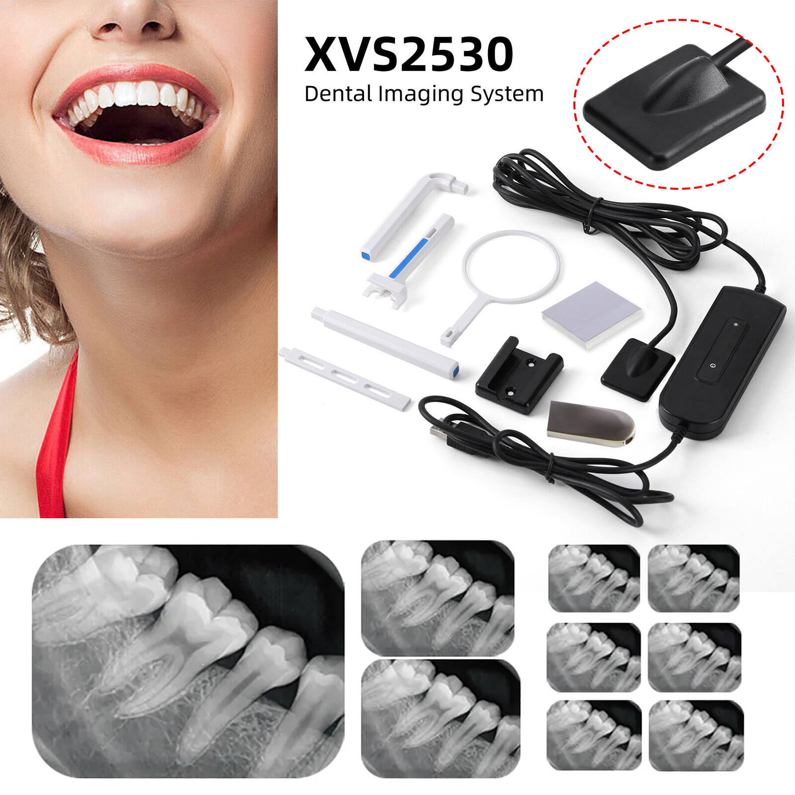 Sensor Dental RVG X-ray Sensor Digital Imaging System 1.5M Holder