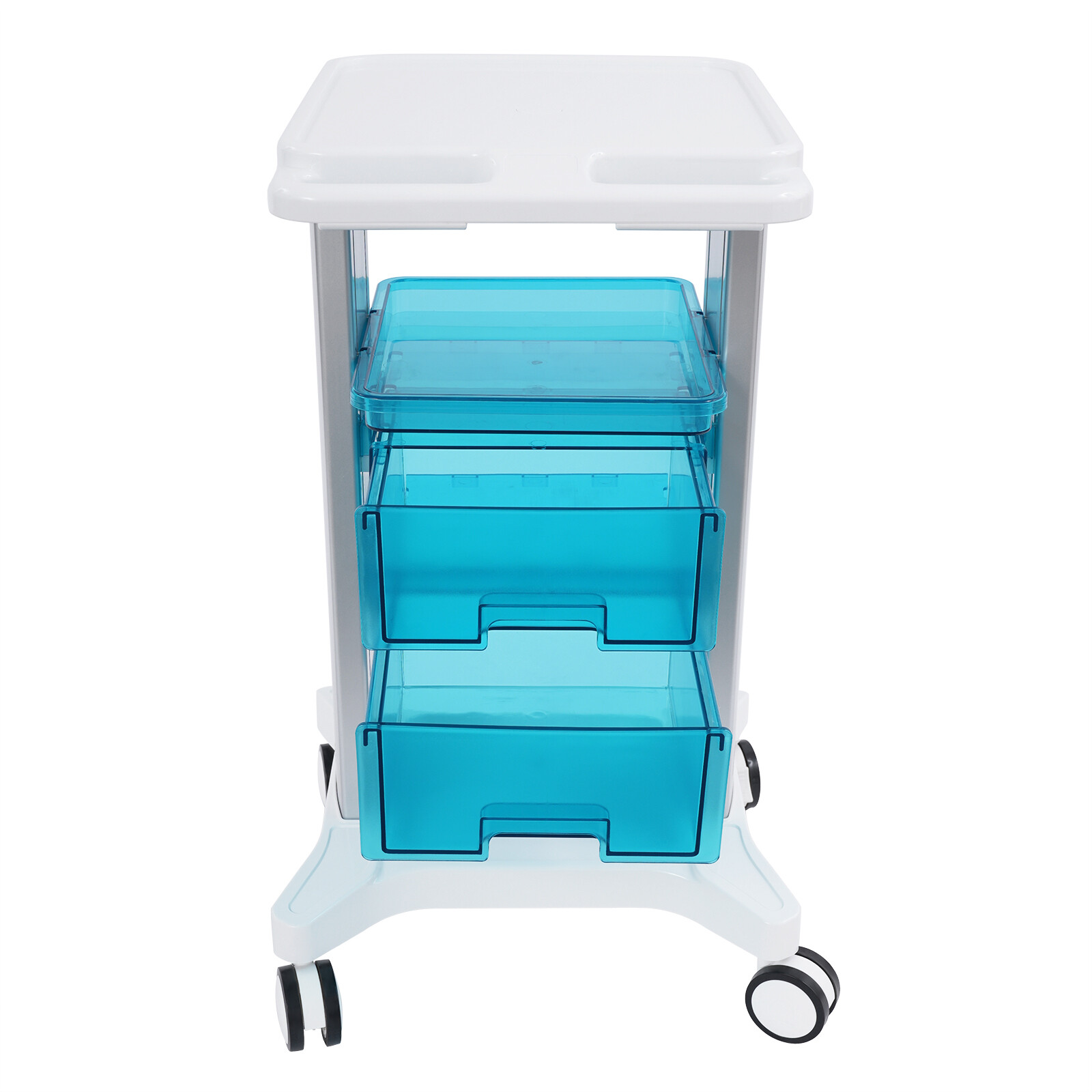 Medical Beauty Trolley Carts Mobile Cart Instrument With 3 Trays 360° wheels