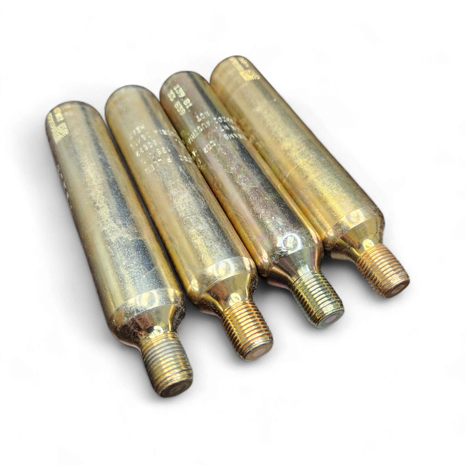 33 gram CO2 Rearming cartridge, .5 inch threaded - 4 pack