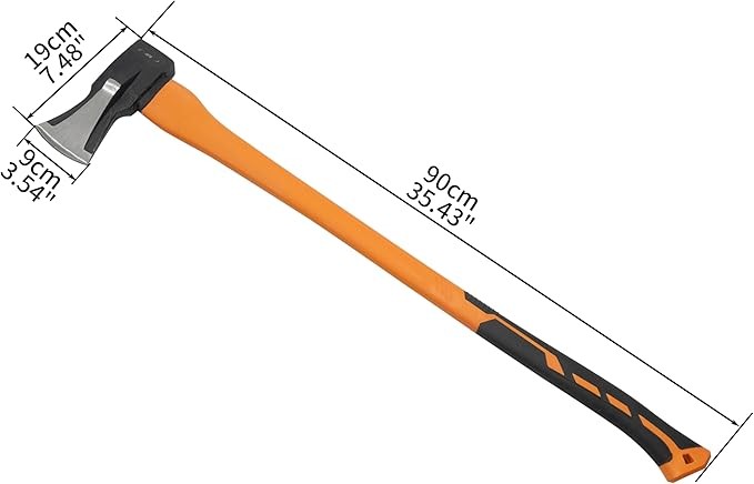 HFS(R) 36" Axe Hatchet with Fiberglass Handle 70.55oz/2000g Head Weight Heat