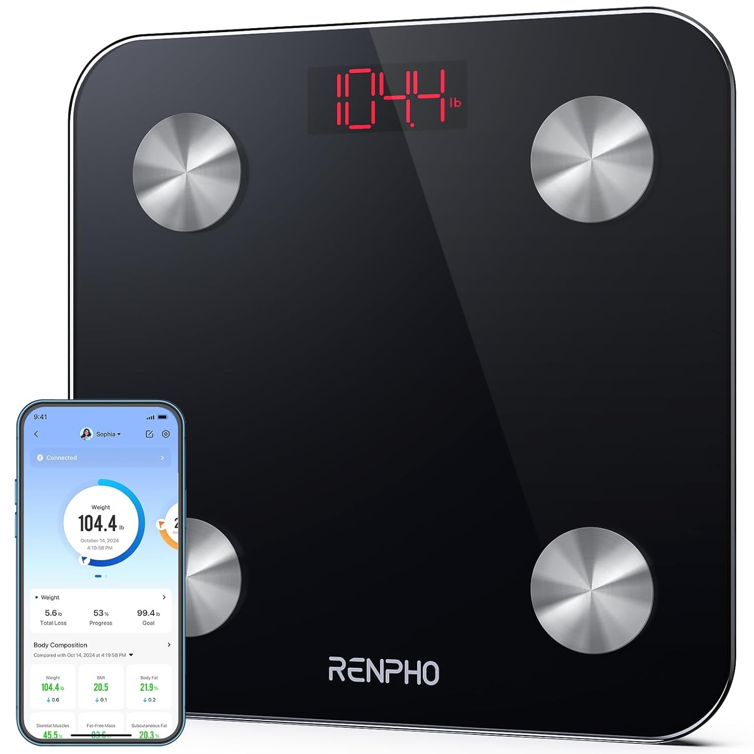 RENPHO Digital Body Weight Scale Highly Accurate Scale for Weight LED Display