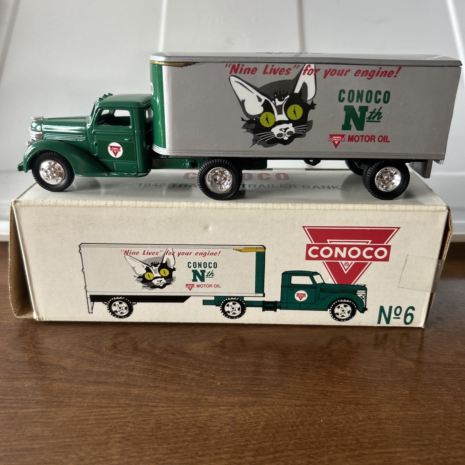 Conoco Nth Motor Oil 1948 Tractor Trailer Ertl Diecast Bank Limited Edition