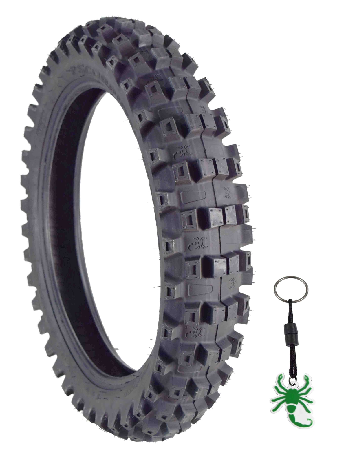 Pirelli Scorpion MX 32 Mid Hard 110/90-19 Rear Dirt Bike Tire with Keychain