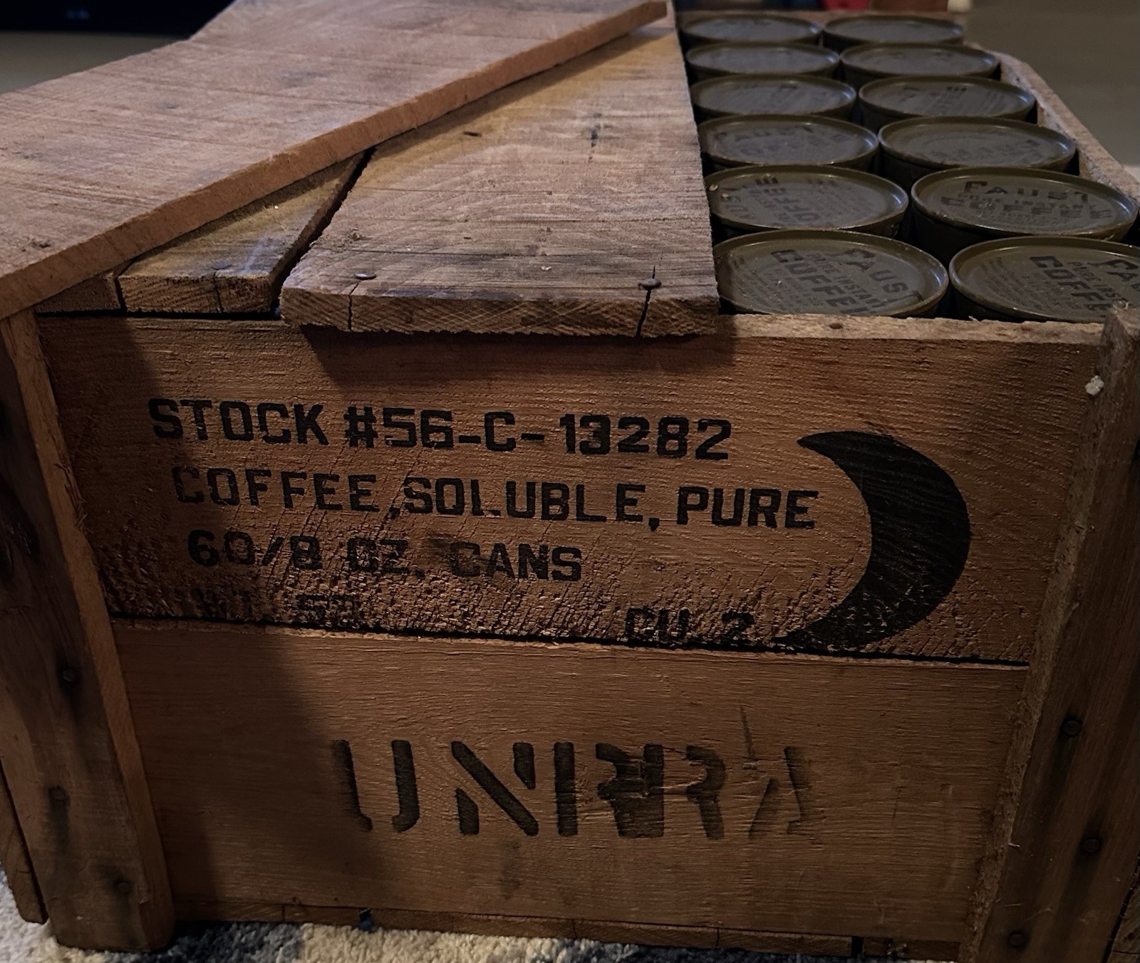 WWII US ARMY Coffee C Ration Forbes Soluble Tea & Coffee Company Great Cond 1945