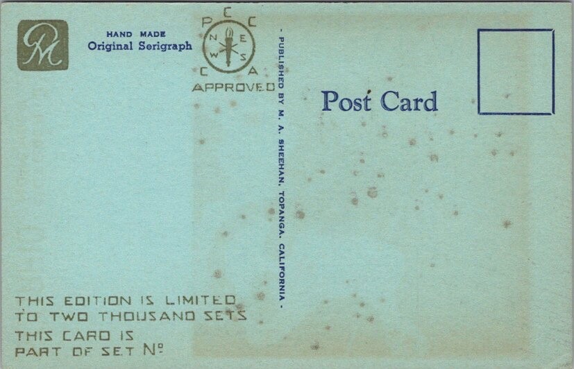 Vintage SCORPIO Zodiac Birthday Greetings Postcard Sheehan Screen-Printed Card