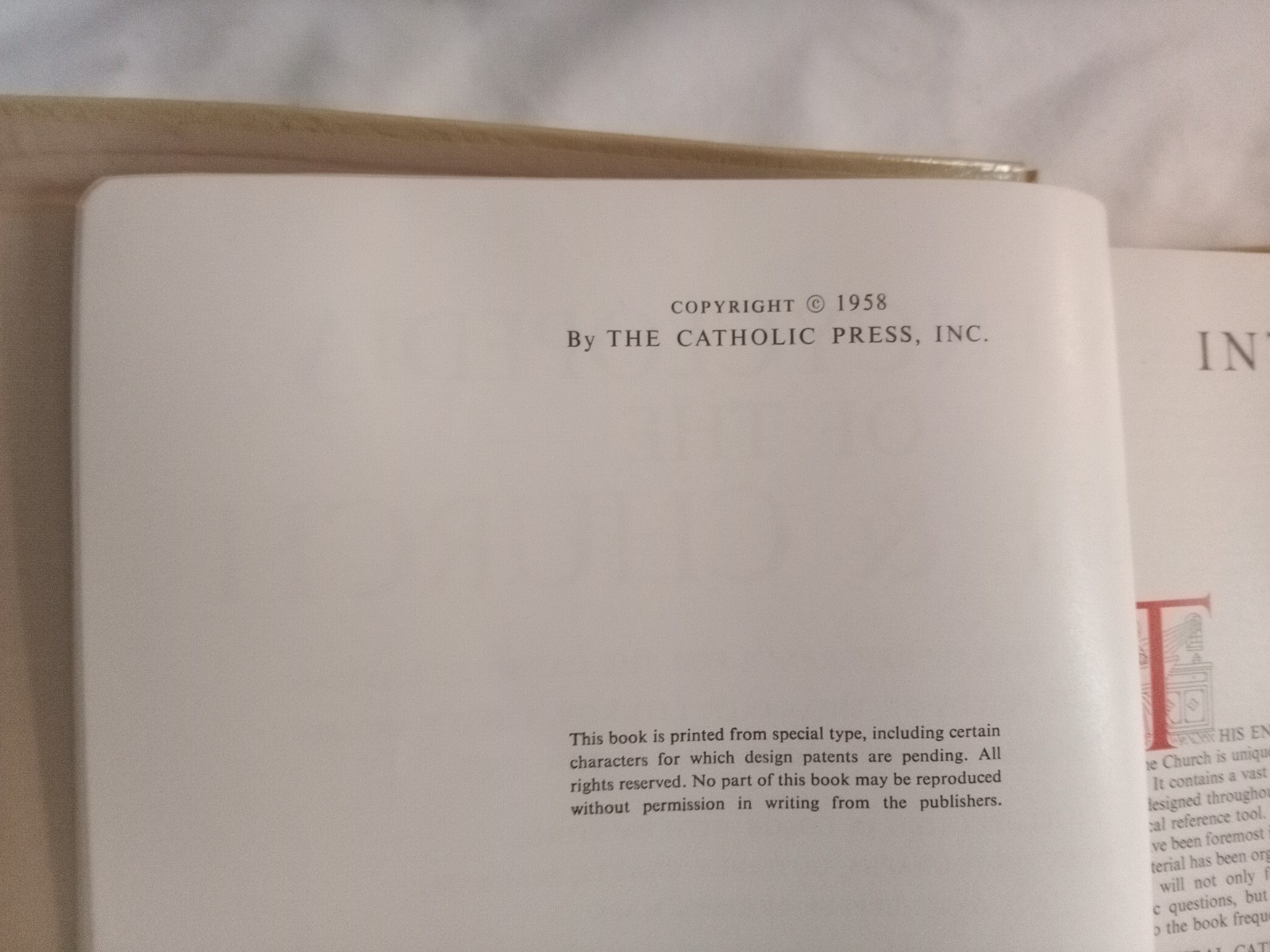 the Catholic encyclopedia of the bible and church w/ Box, 1958.