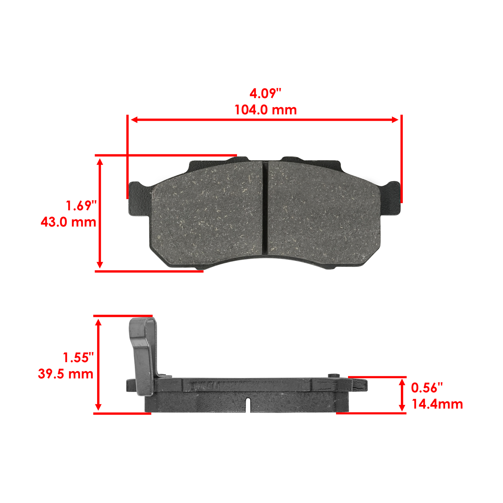 Front And Rear Brake Pads For Honda Pioneer 500 520 700 SXS700 700-4 2014-2024