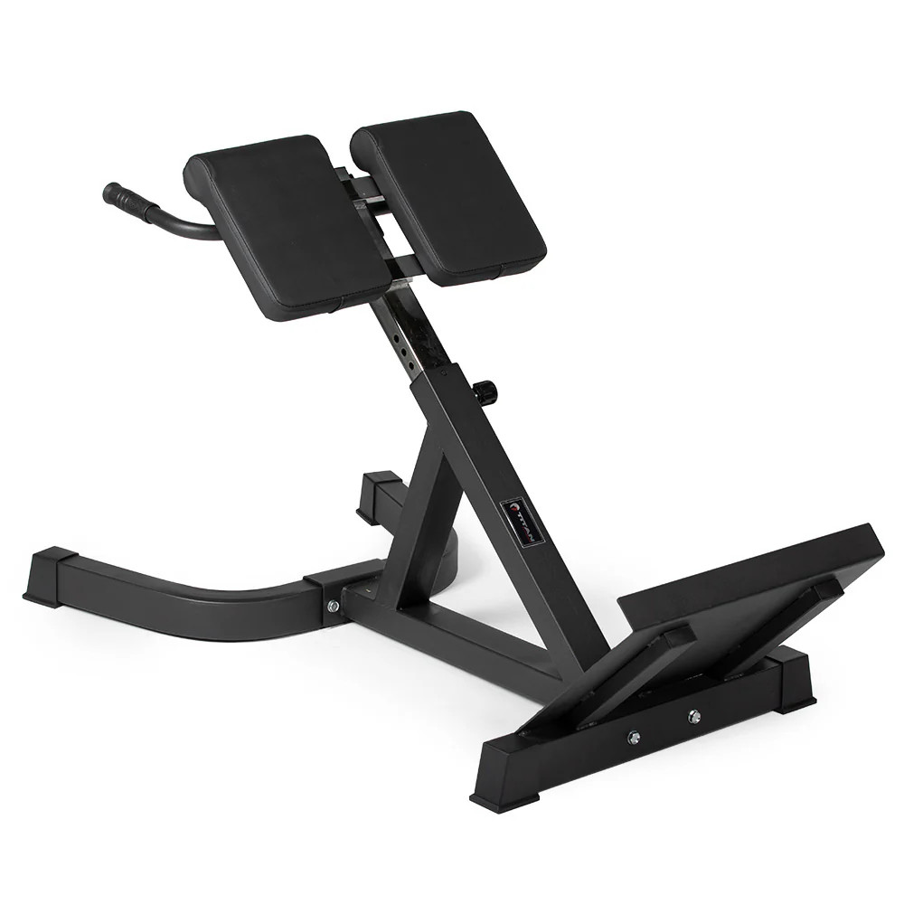 Titan Fitness Roman Chair Adjustable Hyperextension Bench, Rated 250 LB