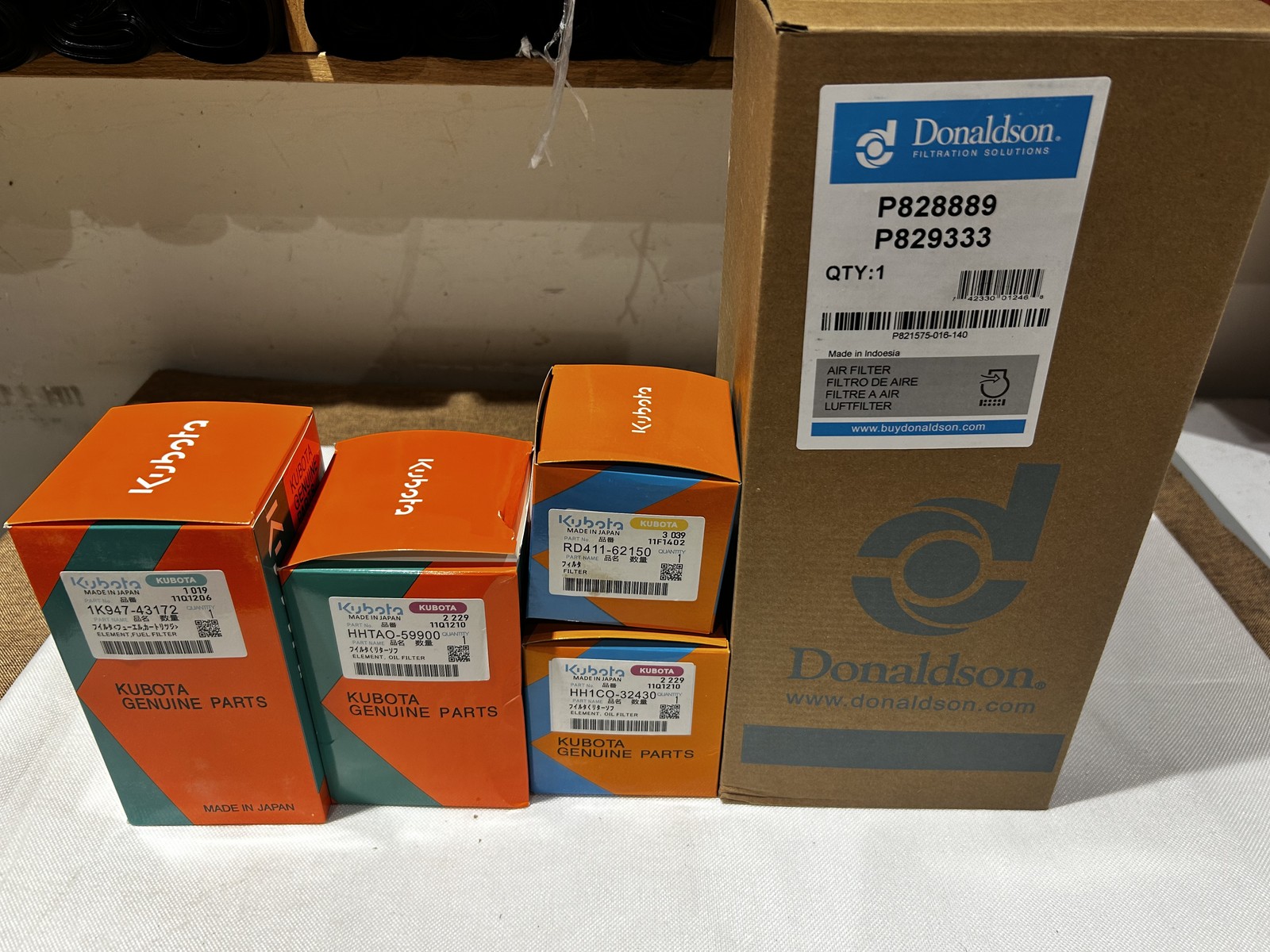 OEM Complete Filter Service Kit for Kubota SVL97-2 Track Skid Steers