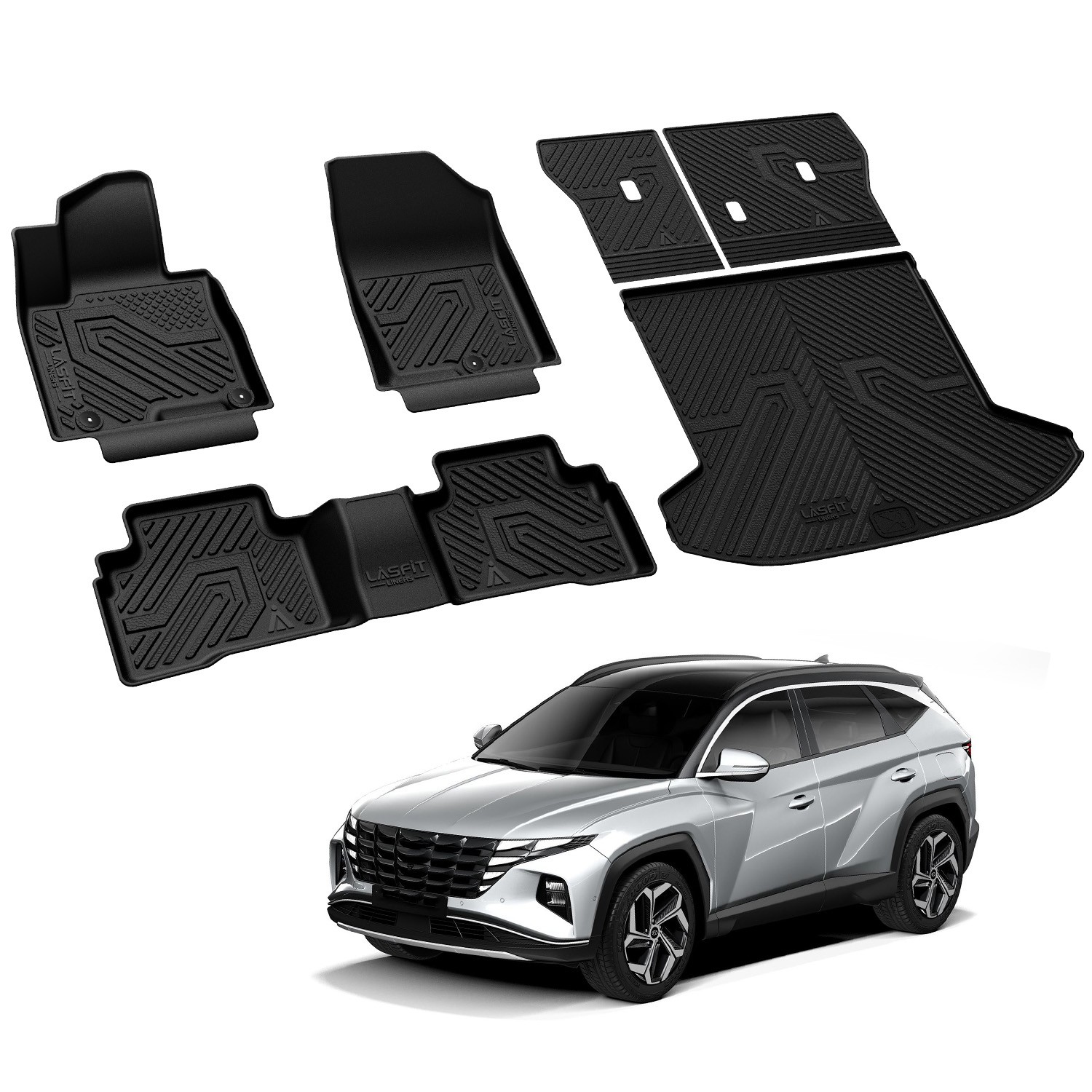 LASFIT Floor Mats & Cargo Mats for 2022-2026 Hyundai Tucson Hybrid Floor Liners
