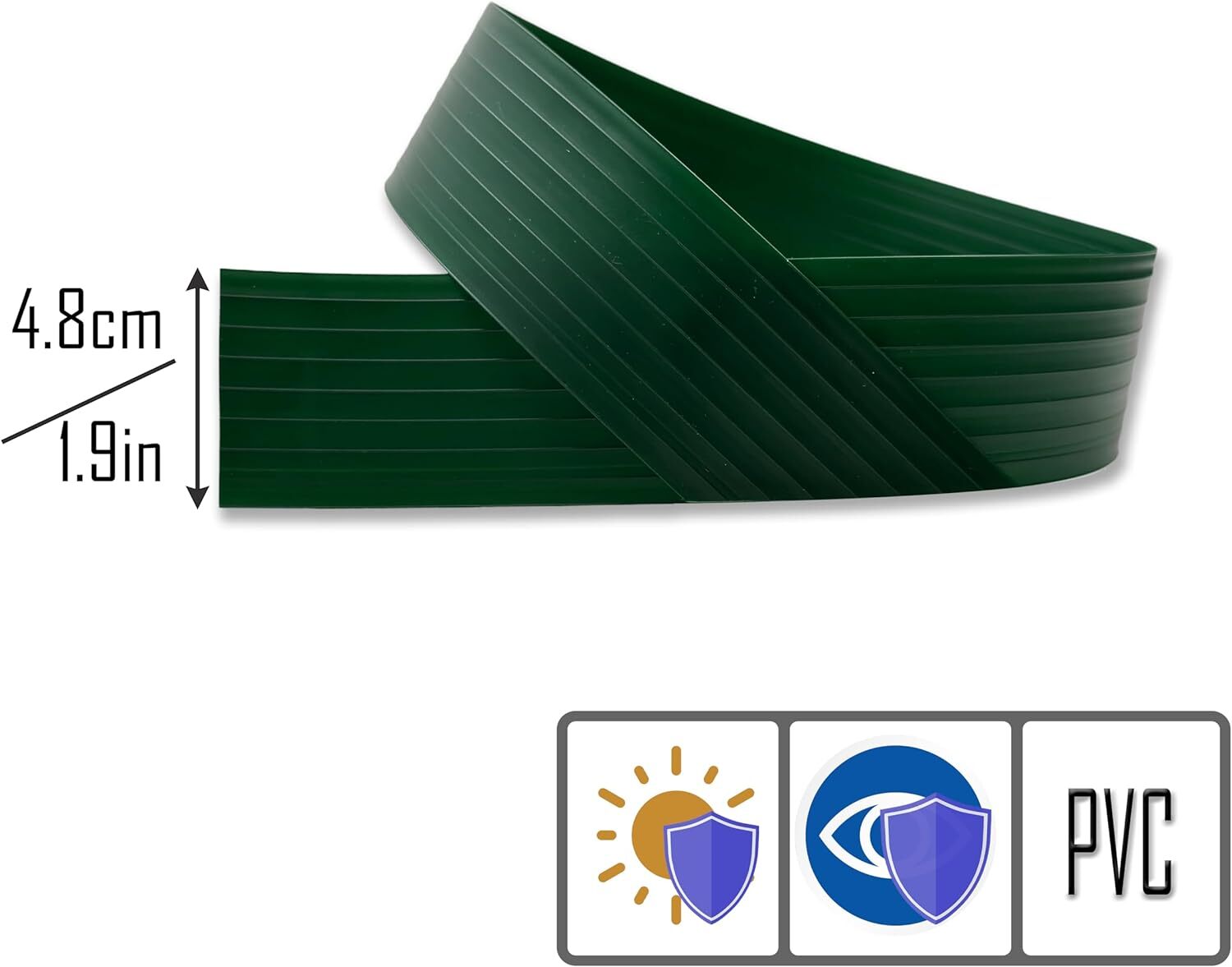 HTTMT View Blocking Privacy Fence Tape Weave & bracket & Brass Fasteners PVC